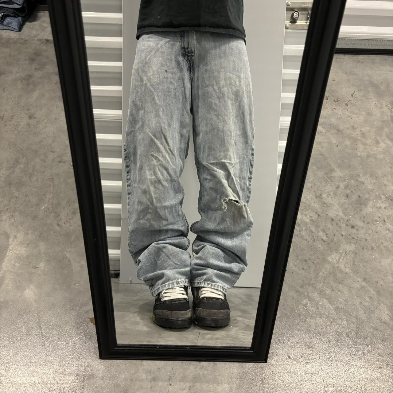 Japanese Brand × Vintage Crazy Vintage Y2K/2000s Grunge Distressed Light Wash Denim Jeans! Size US 29 - 1 Thumbnail