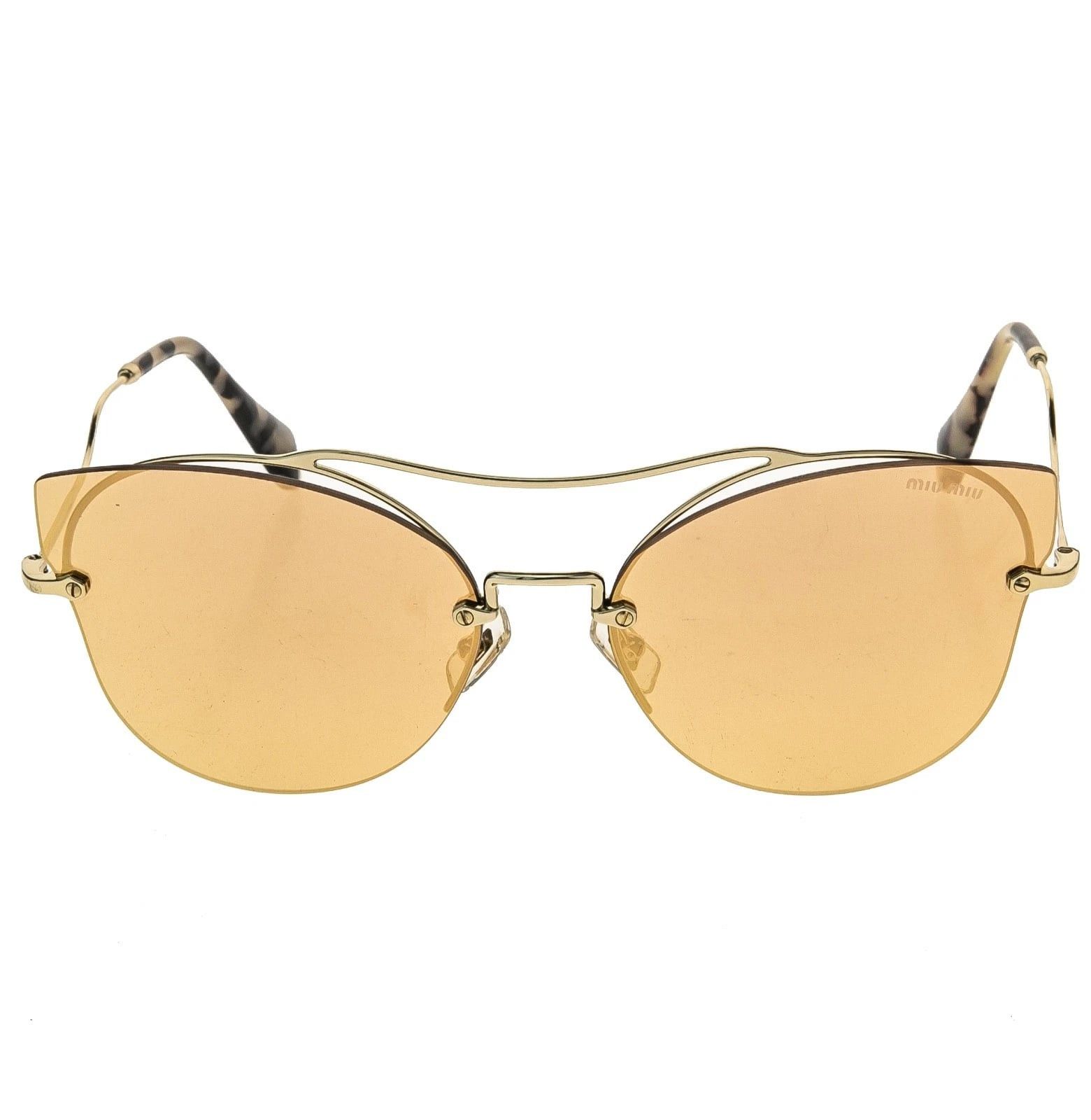 Miu Miu MIU MIU MU52SS SCENIQUE Butterfly 52S Gold Peach Sunglasses Size ONE SIZE - 9 Thumbnail
