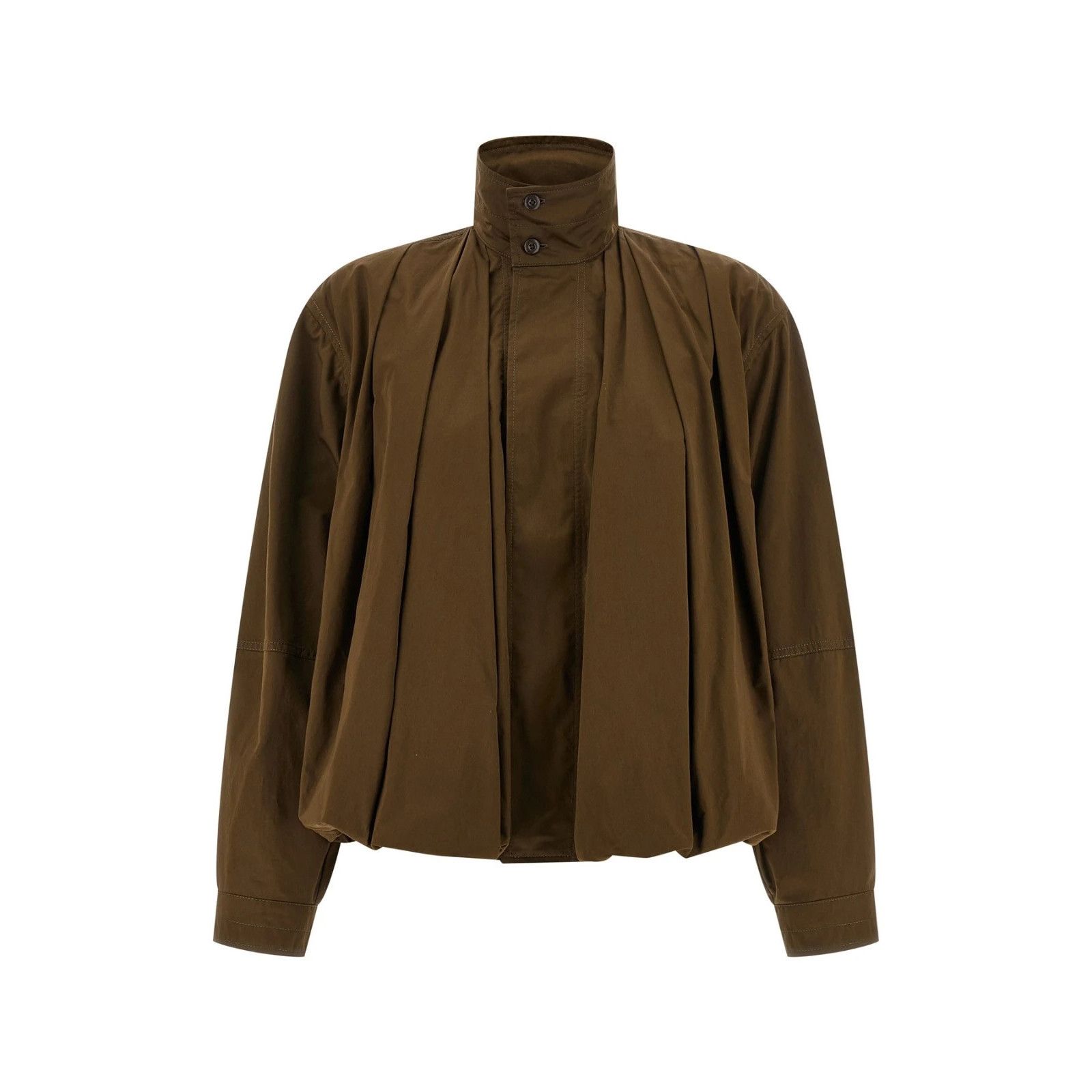 LEMAIRE Soft Pleated Brown Cotton Jacket New & Authentic (Wo