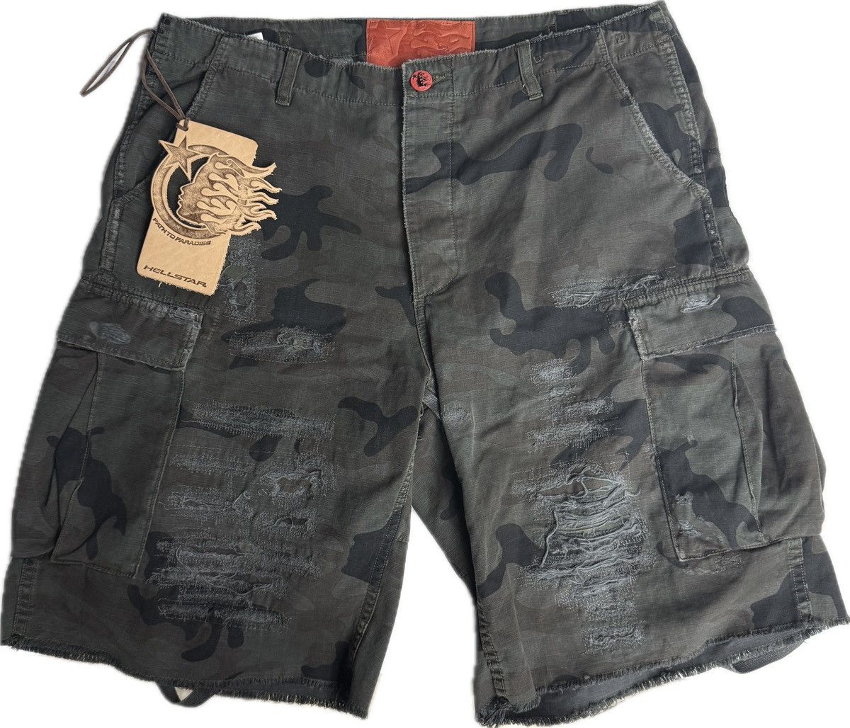 HELLSTAR Hellstar Camo Cargo Shorts Size US 38 / EU 54 - 1 Thumbnail