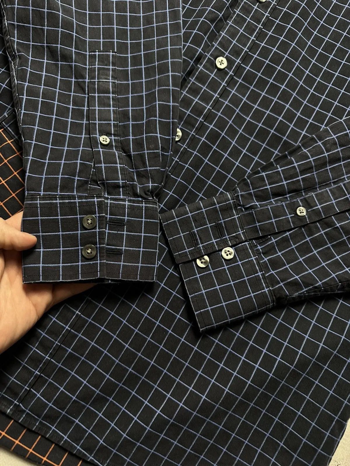 Yves Saint Laurent Vintage Yves Saint Laurent navy plaid shirt rare logo Size US M / EU 48-50 / 2 - 7 Thumbnail