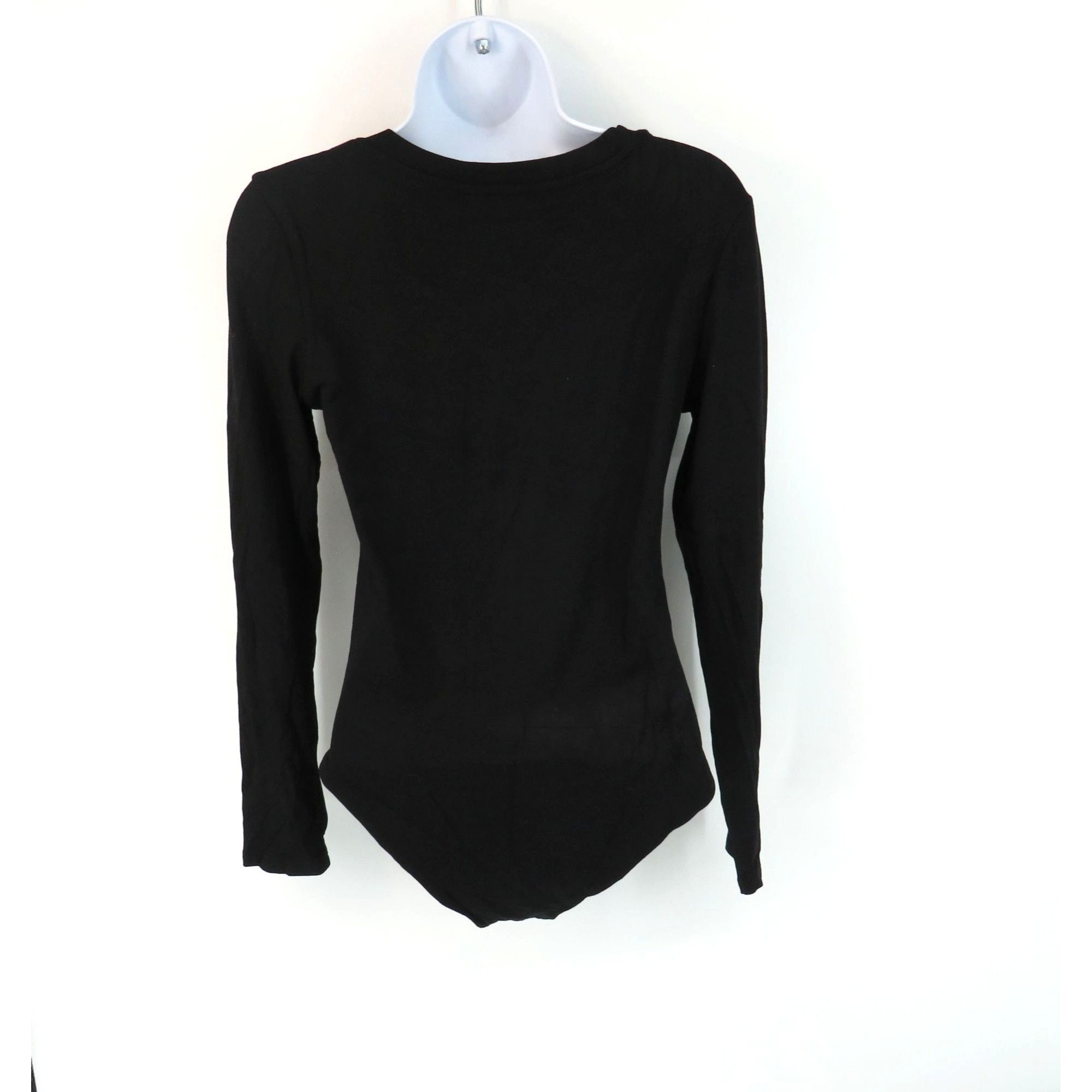 Other Mangopop Women's Long Sleeve Black V-Neck Bodysuit Medium NW Size M / US 6-8 / IT 42-44 - 3 Thumbnail