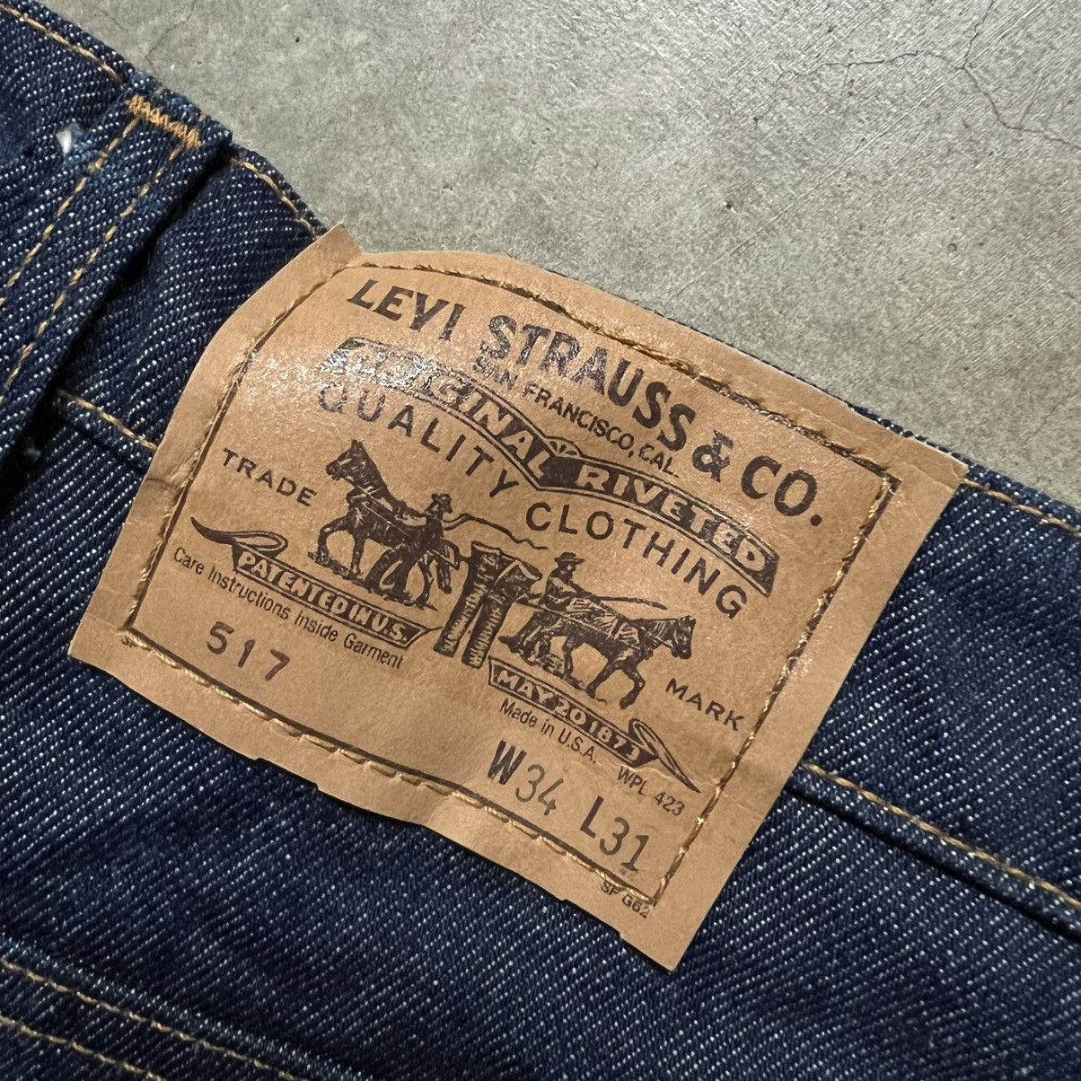 Levi's × Levi's Vintage Clothing × Vintage Vintage 80’s Levi’s 517 🇺🇸 Wide-Leg Bootcut Denim Jeans Size US 34 / EU 50 - 3 Thumbnail