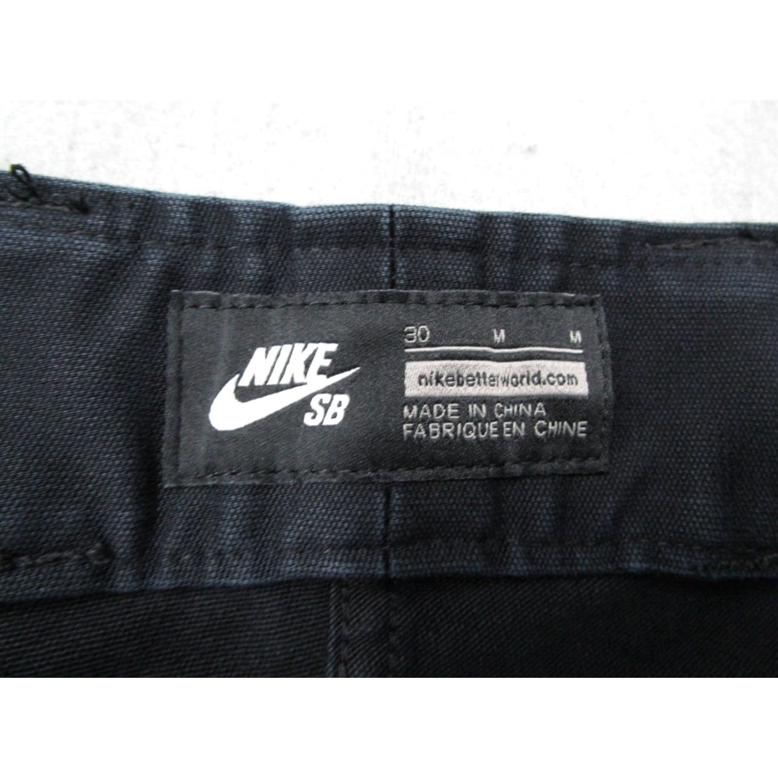 Nike Nike SB Shorts Mens 30 Black Heavy Twill 10" Skate Casual Logo Utility Work Walk Size US 30 / EU 46 - 2 Thumbnail