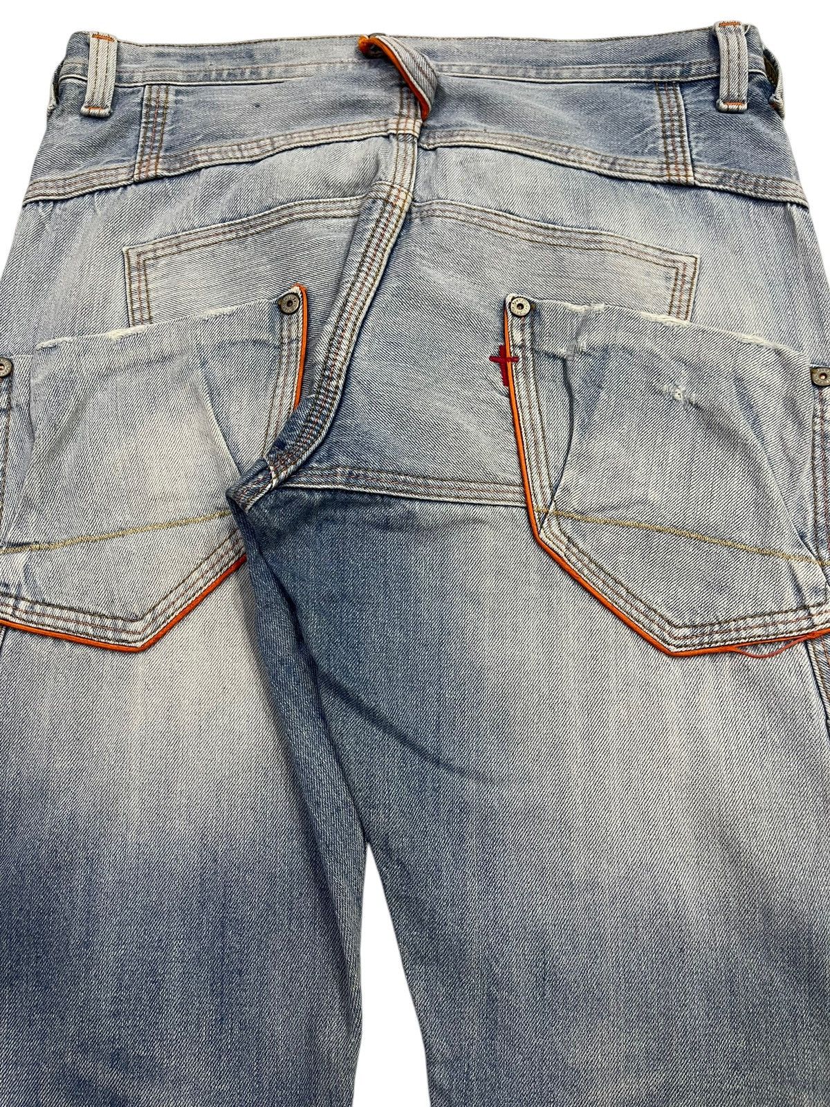 14th Addiction Vintage Japanese Brand Genoese Faded Wash Style Loose Jeans Size US 32 / EU 48 - 6 Thumbnail