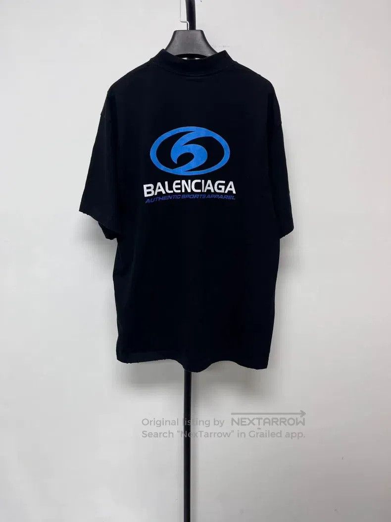 Balenciaga Balenciaga Blue Logo Printed Pattern Crewneck Short Sleeve Size US XS / EU 42 / 0 - 2 Thumbnail