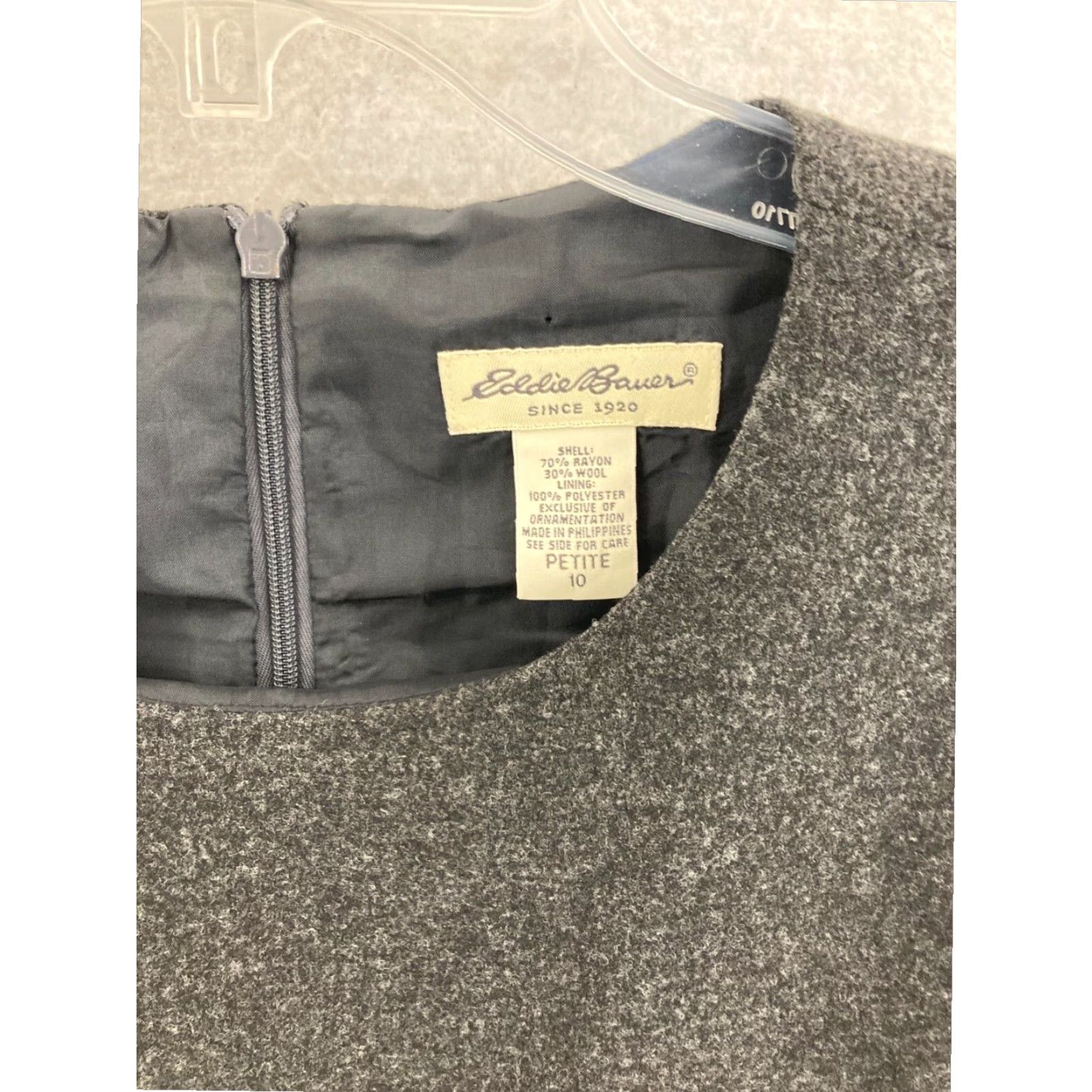 Eddie Bauer Eddie Bauer Women's Gray Wool Blend Petite Sleeveless Dress Size 10 Size L / US 10 / IT 46 - 7 Thumbnail