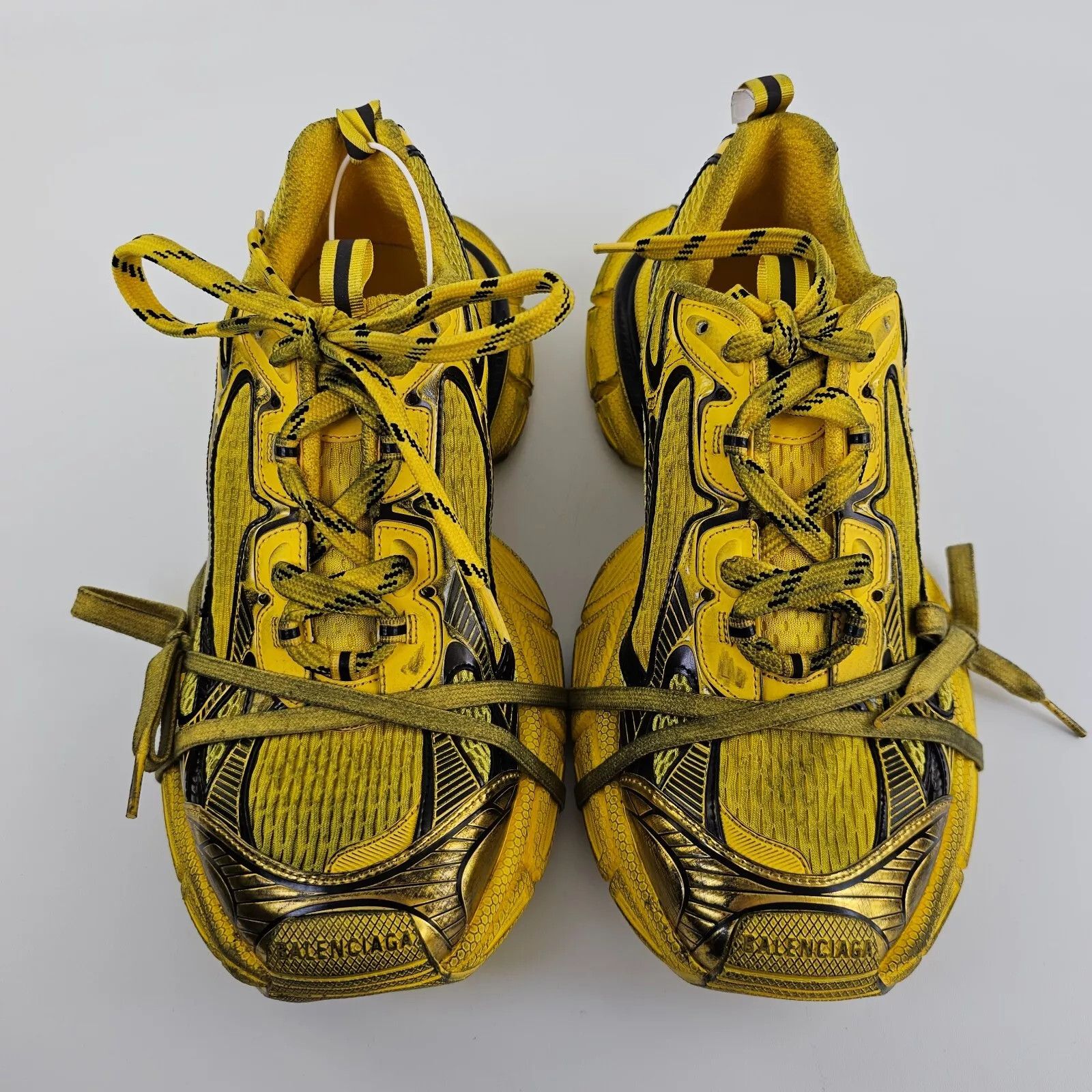 Balenciaga 3XL Yellow/Black Low Top Sneakers New
