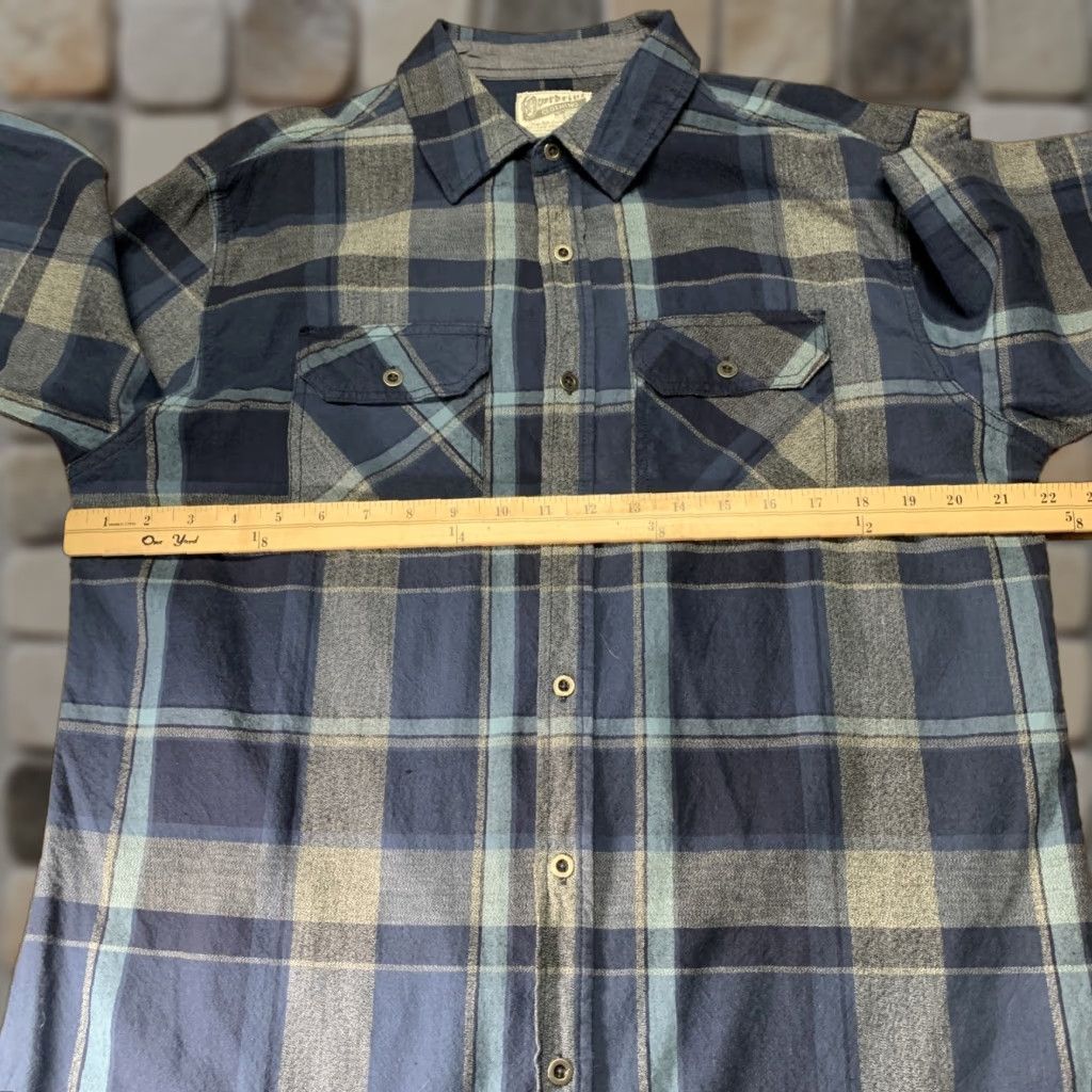 Vintage Overdrive Men's Flannel Shirt Blue Gray Plaid Size Medium Size US M / EU 48-50 / 2 - 1 Thumbnail