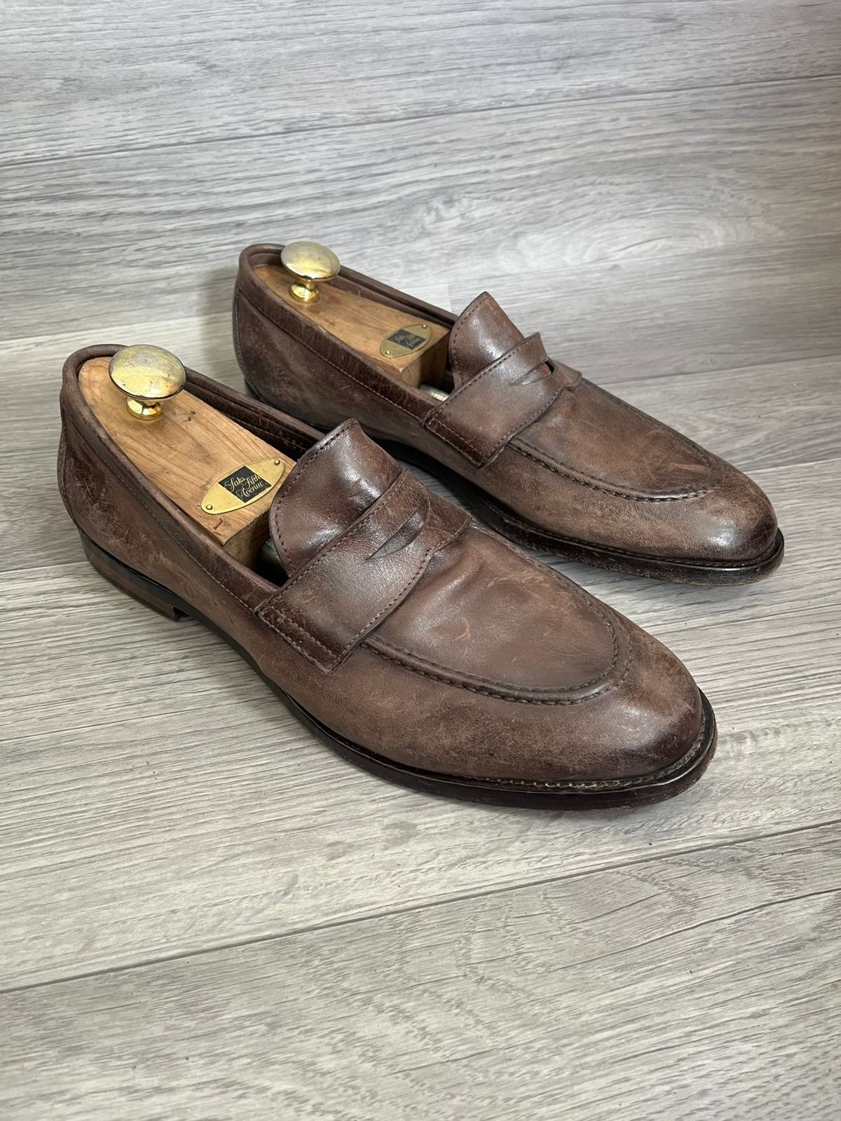 Officine Creative Officine Cerative Hand Crafted Penny Loafers Leather Sz 43 Size US 10 / EU 43 - 3 Thumbnail