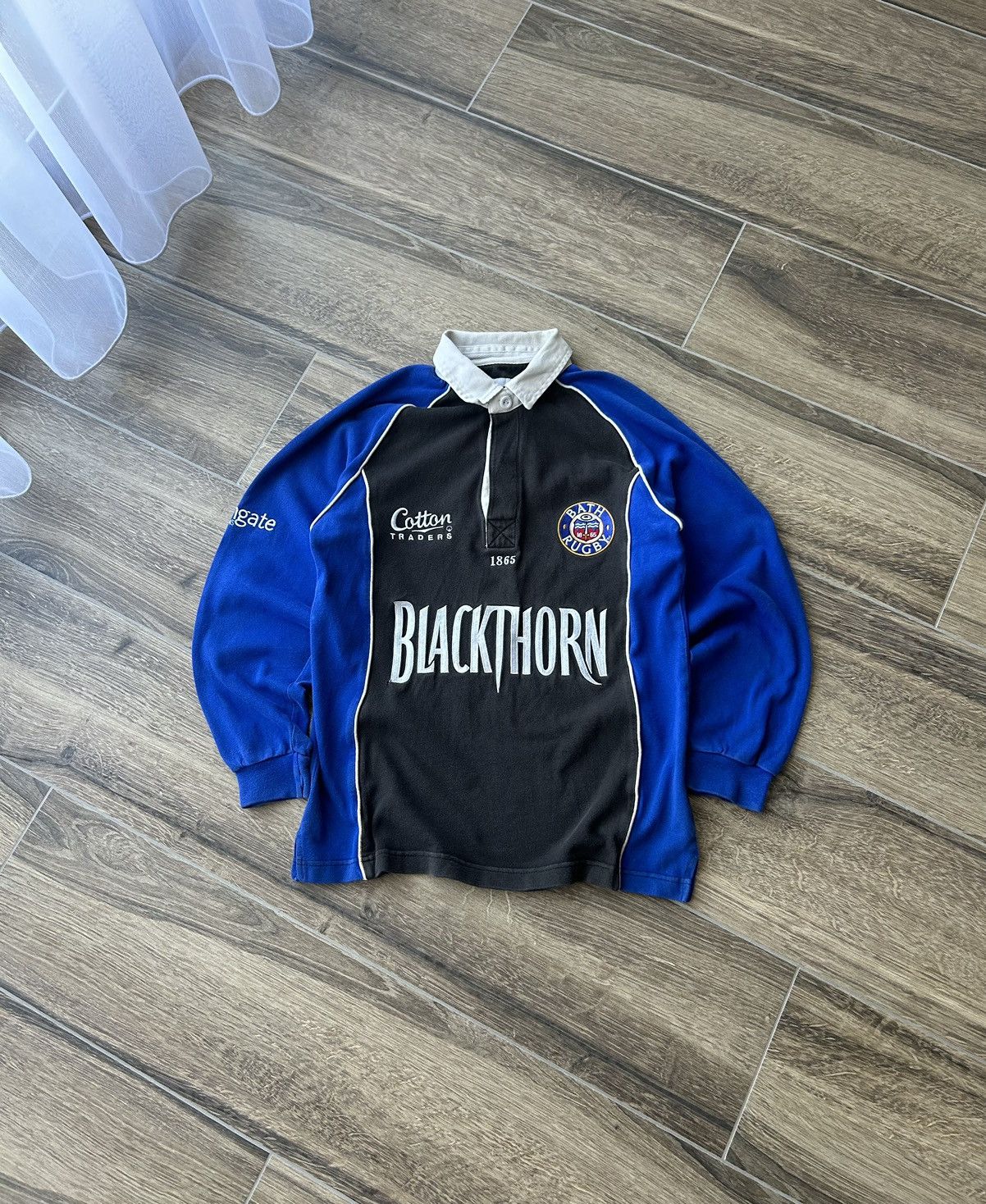 Cotton Traders × Rugby Ralph Lauren × Vintage Vintage Cotton traders BlackThorn rugby jersey mens Size US M / EU 48-50 / 2 - 1 Thumbnail