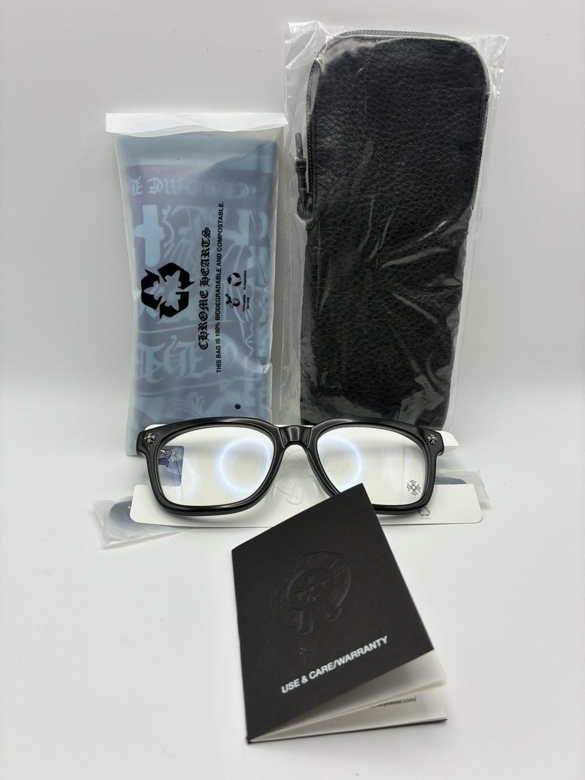 Chrome Hearts Chrome Hearts Cox Ucker Glasses Black Silver Size ONE SIZE - 11 Thumbnail