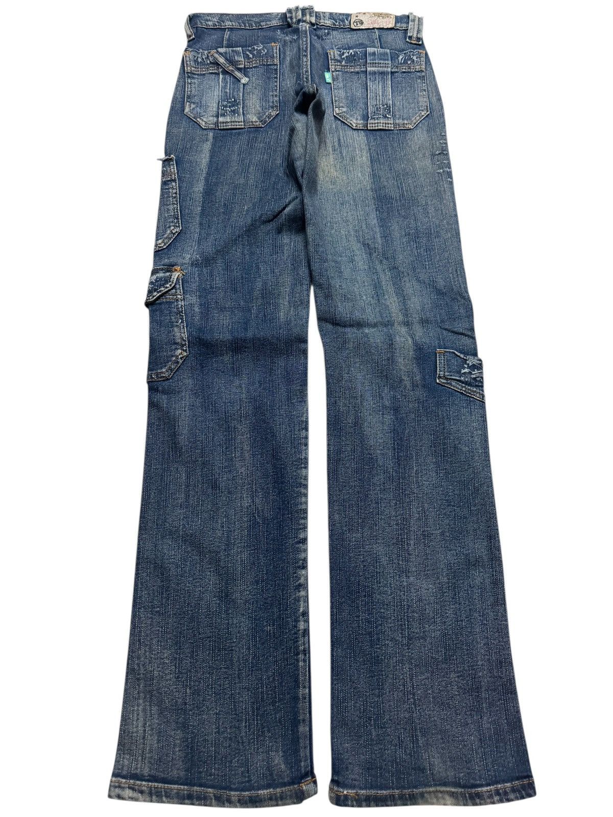 20471120 💥RARE💥JAPANESE CARGO JEANS MULTIPOCKET STYLE WASHED JEAN Size US 28 / EU 44 - 2 Thumbnail
