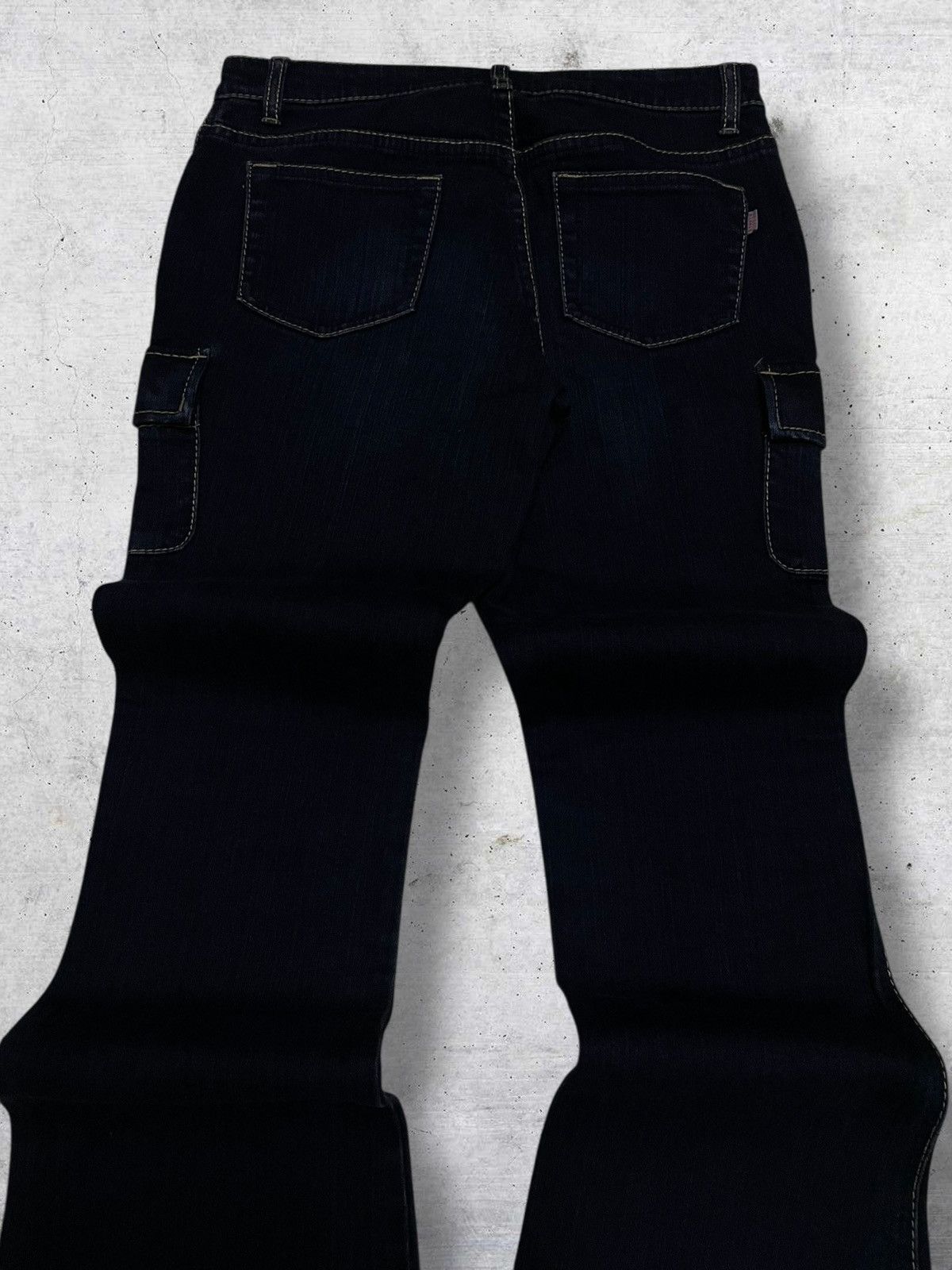 Japanese Brand VINTAGE CRAFTED JAPAN DESIGNER FLARED CARGO UTILITY DENIM Size US 29 - 11 Thumbnail
