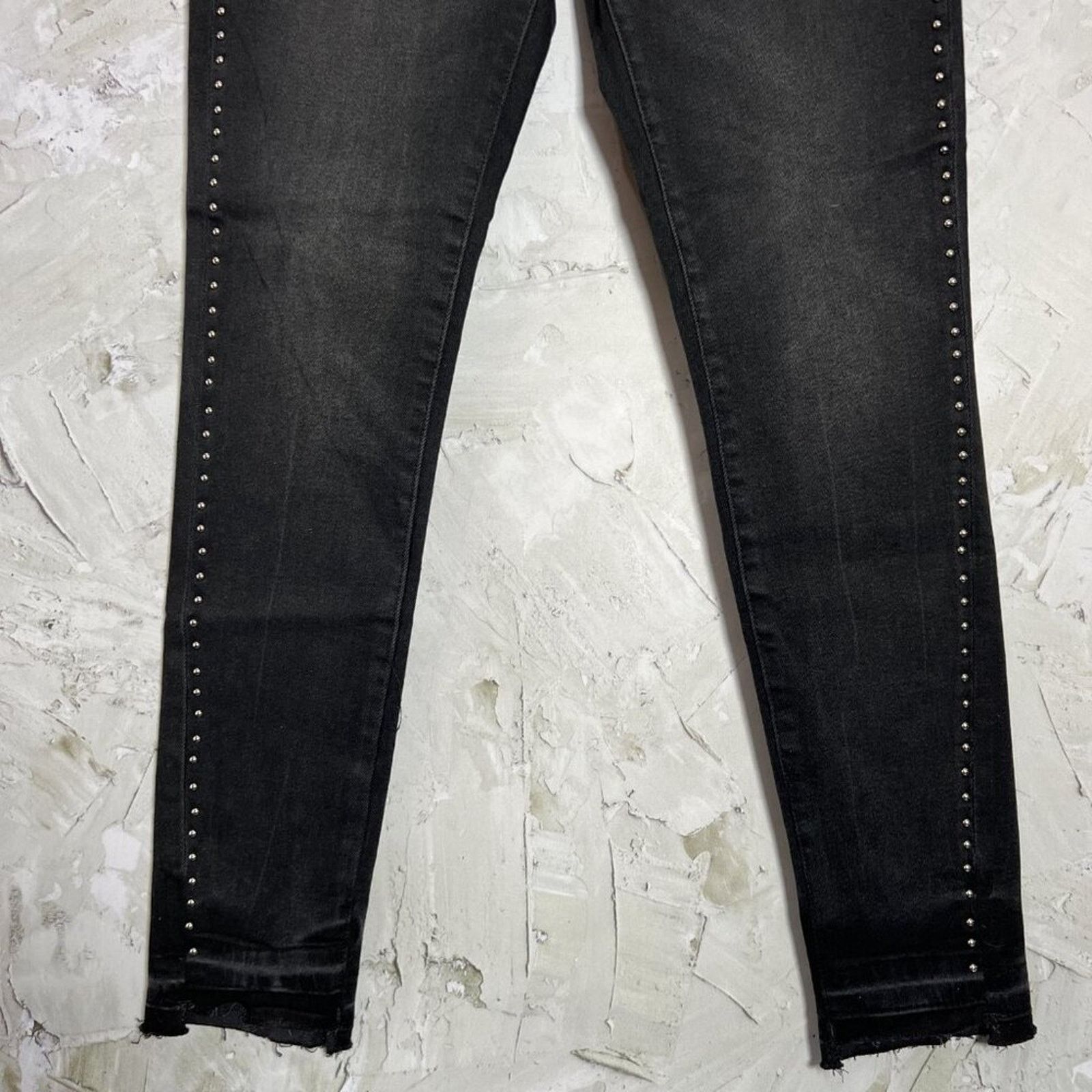 DL1961 DL1961 Chrissy Skinny Jeans Black Studded Size 26 Size 26" / US 2 / IT 38 - 12 Thumbnail
