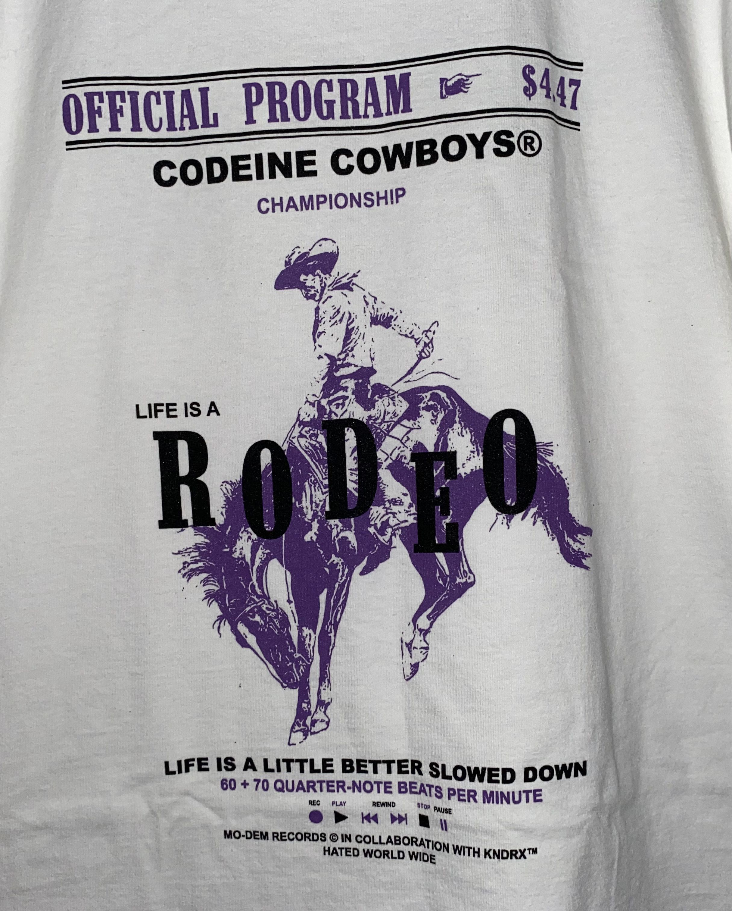 Other Mo-Dem Streetwear T shirt Codeine Cowboy Rodeo supreme HUF ! Size US XXL / EU 58 / 5 - 2 Thumbnail