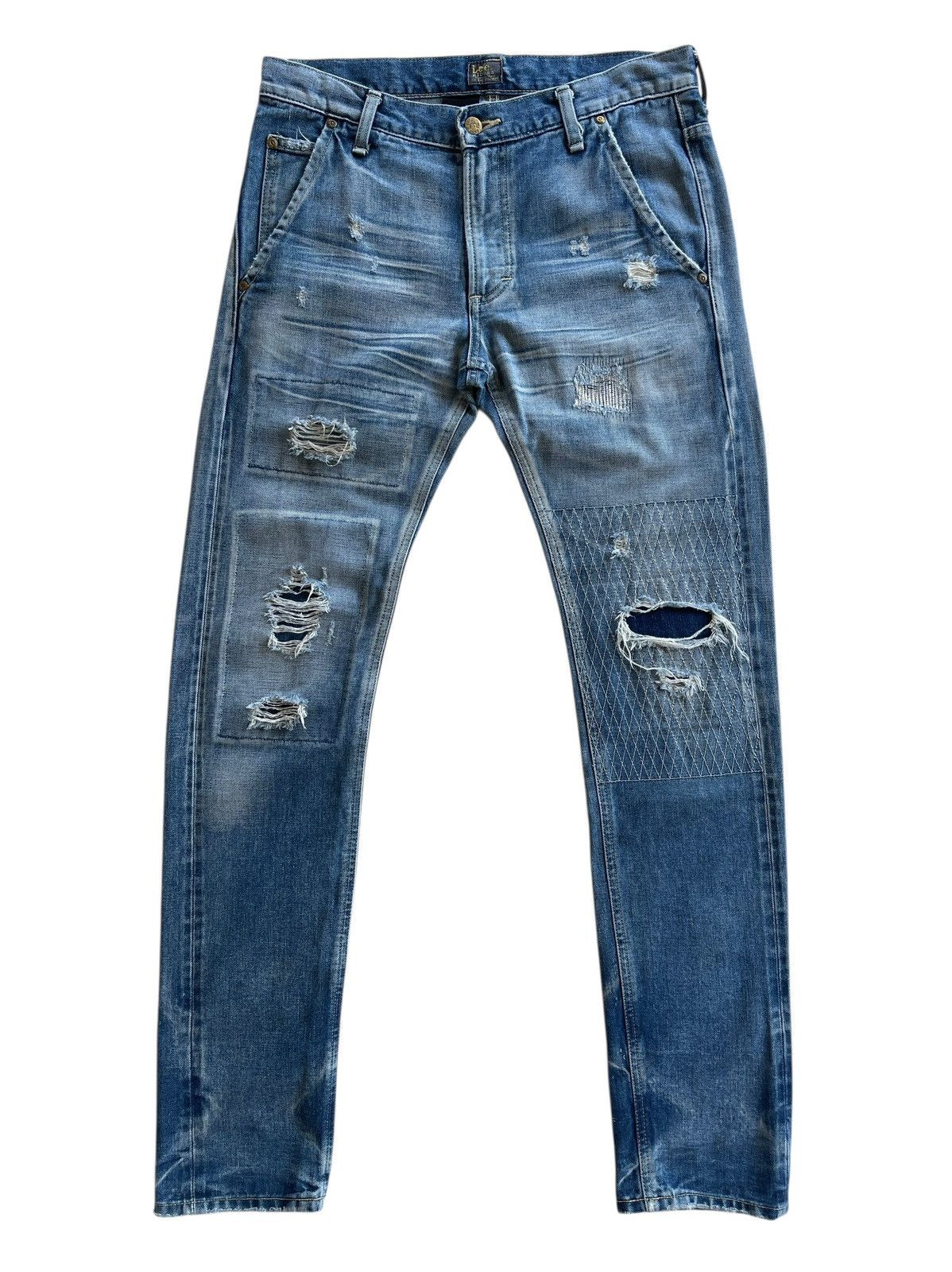 Lee LEE x AKM Patchwork Distressed Denim Size US 32 / EU 48 - 1 Thumbnail