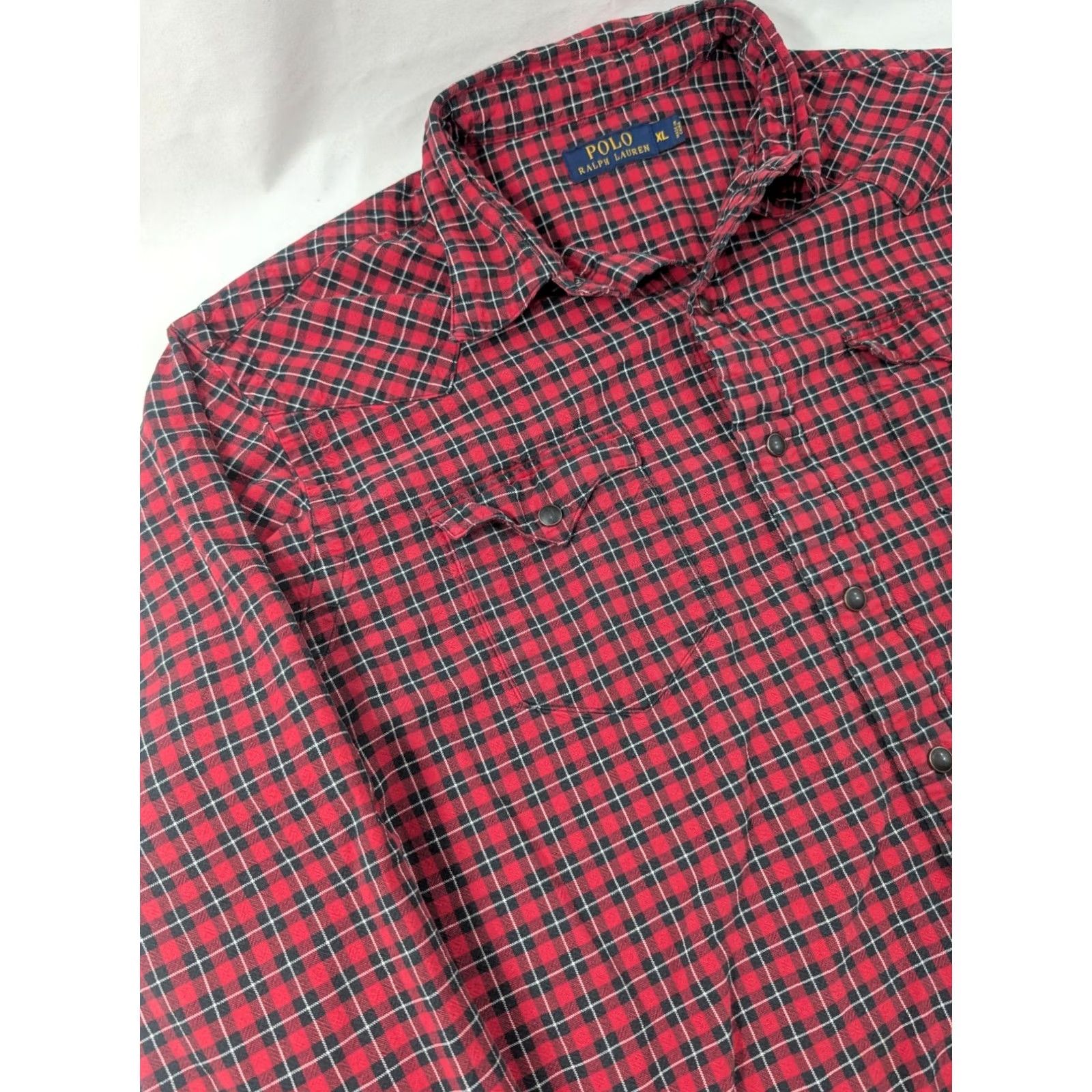 Polo Ralph Lauren Polo Ralph Lauren Shirt Mens XL Plaid Western Pearl Snap Button-Up Collared Long Sleeve Classic Size US XL / EU 56 / 4 - 2 Thumbnail