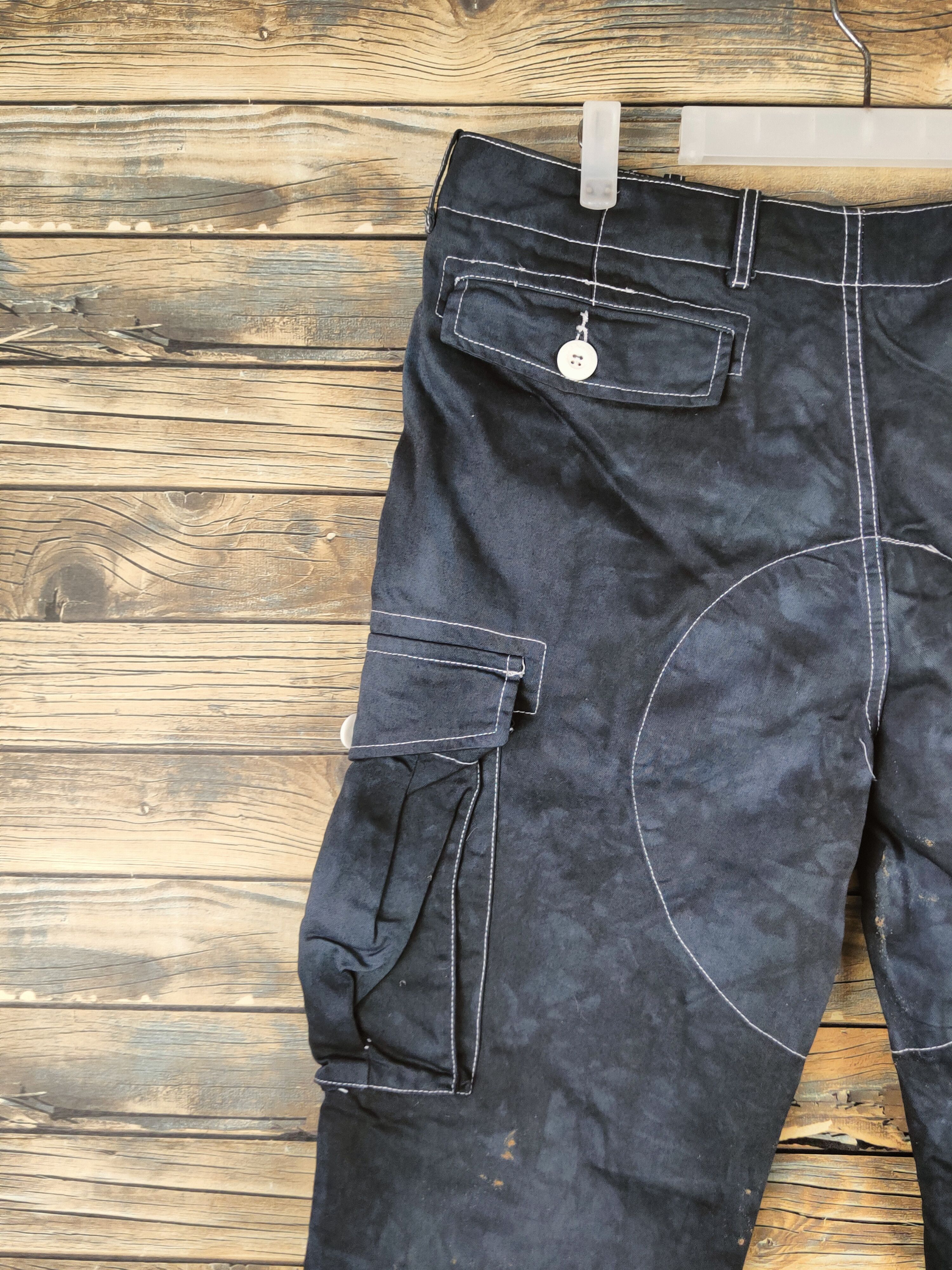 Japanese Brand DL Match Stick Black Multipocket Cargo Pants #46-090 Size US 34 / EU 50 - 8 Thumbnail