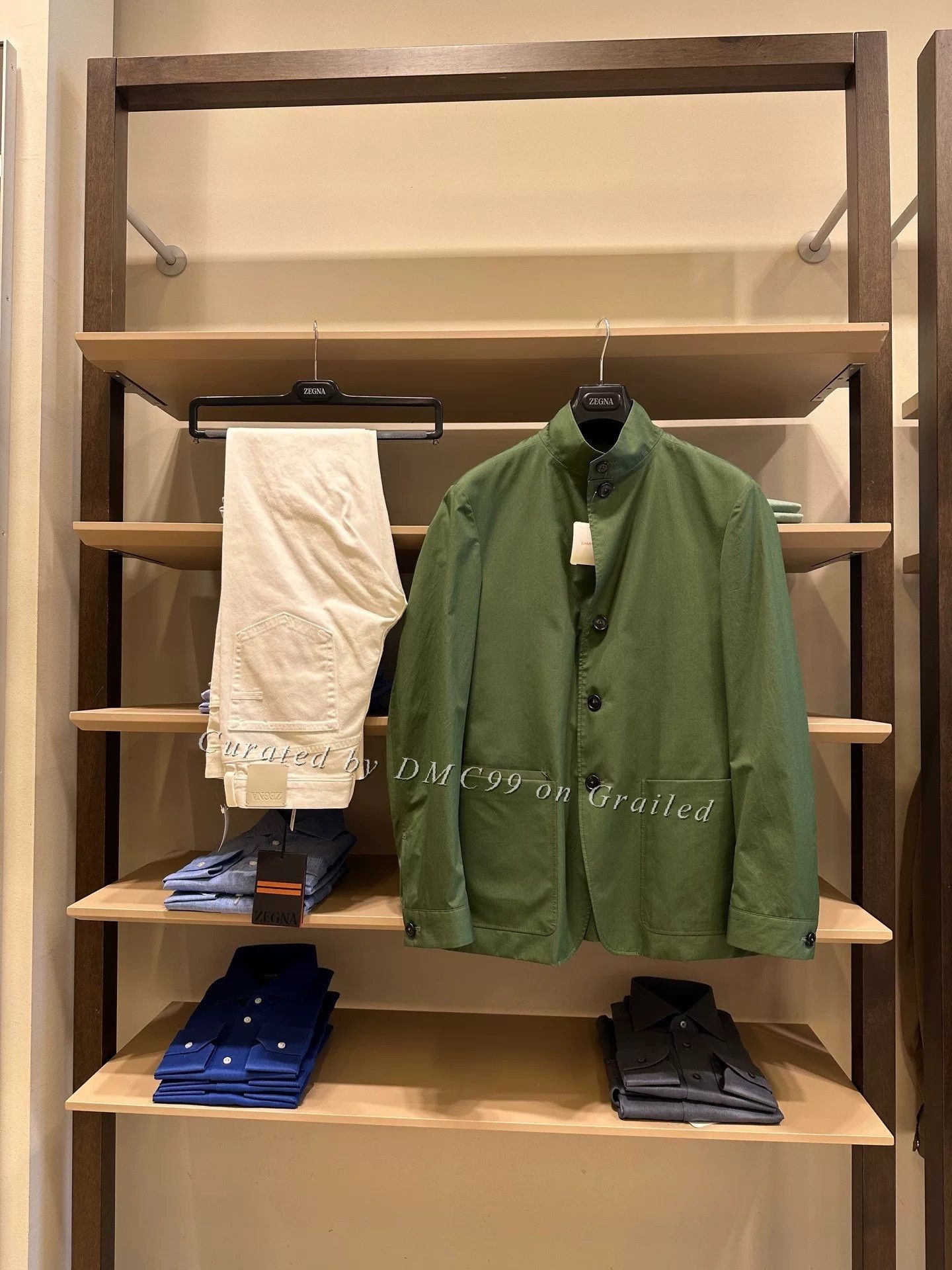 Ermenegildo Zegna Zegna Thin Green Men's Blazer Jacket Size US M / EU 48-50 / 2 - 1 Thumbnail