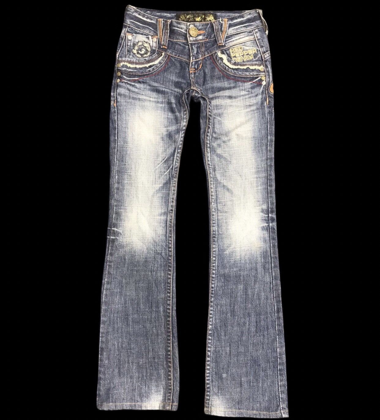 Japanese Brand The Red Pepper Flare Denim Size 27" / US 4 / IT 40 - 2 Thumbnail
