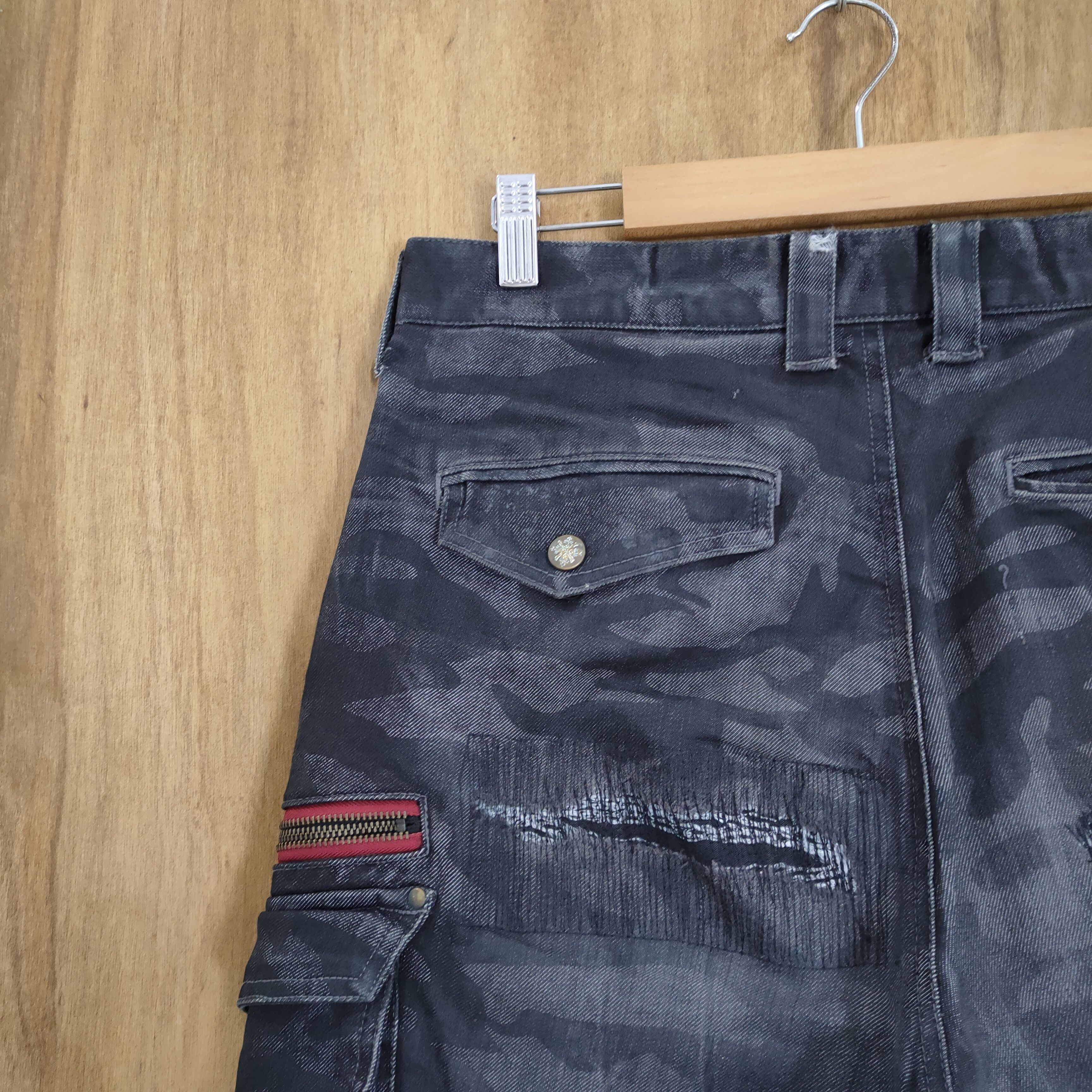 Japanese Brand × Vintage VINTAGE JAWIN BLACK CAMO CARGO PANTS Size US 33 - 10 Thumbnail