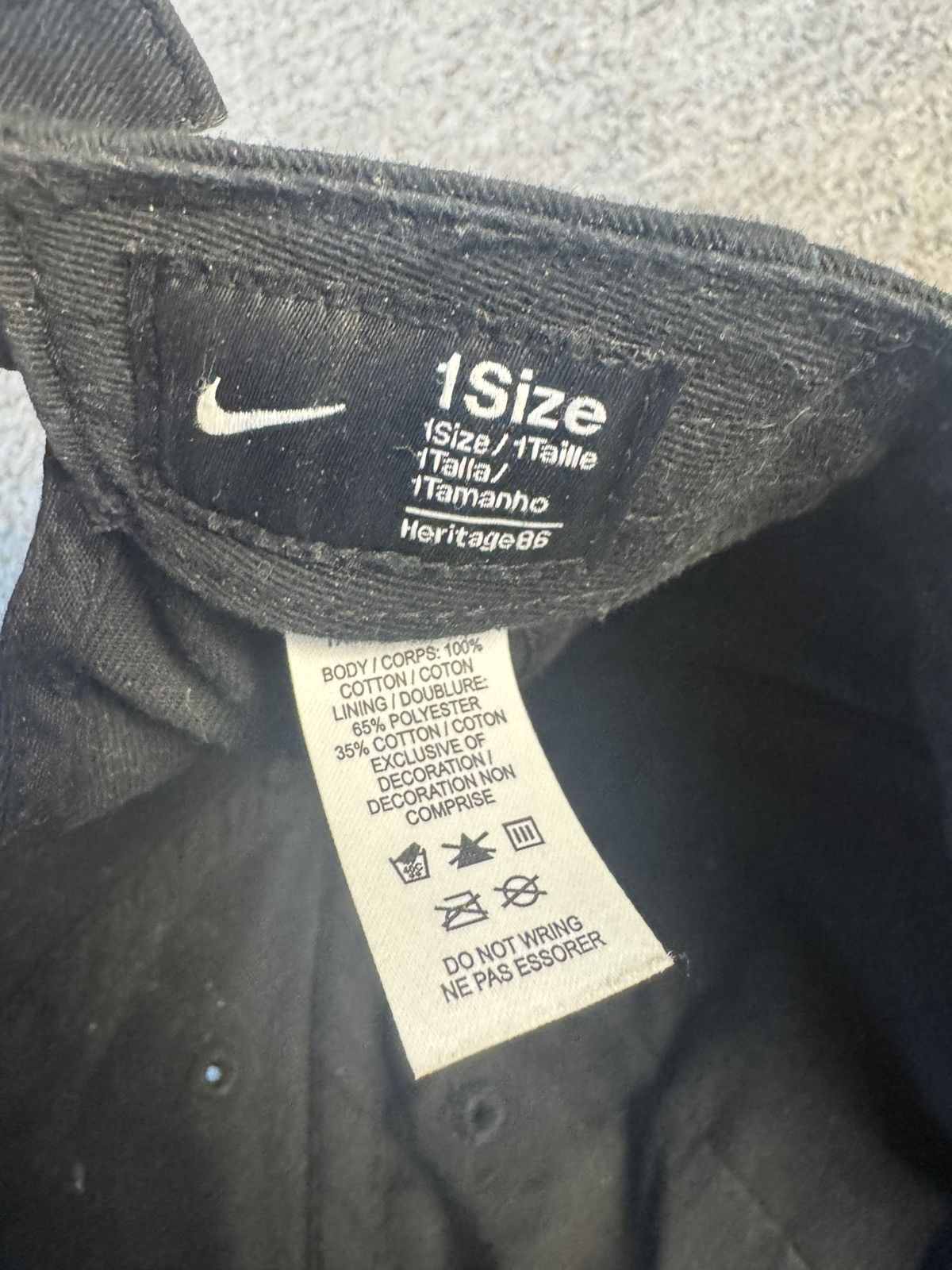 Nike Nike Dad Cap Tonal Black Size ONE SIZE - 3 Thumbnail