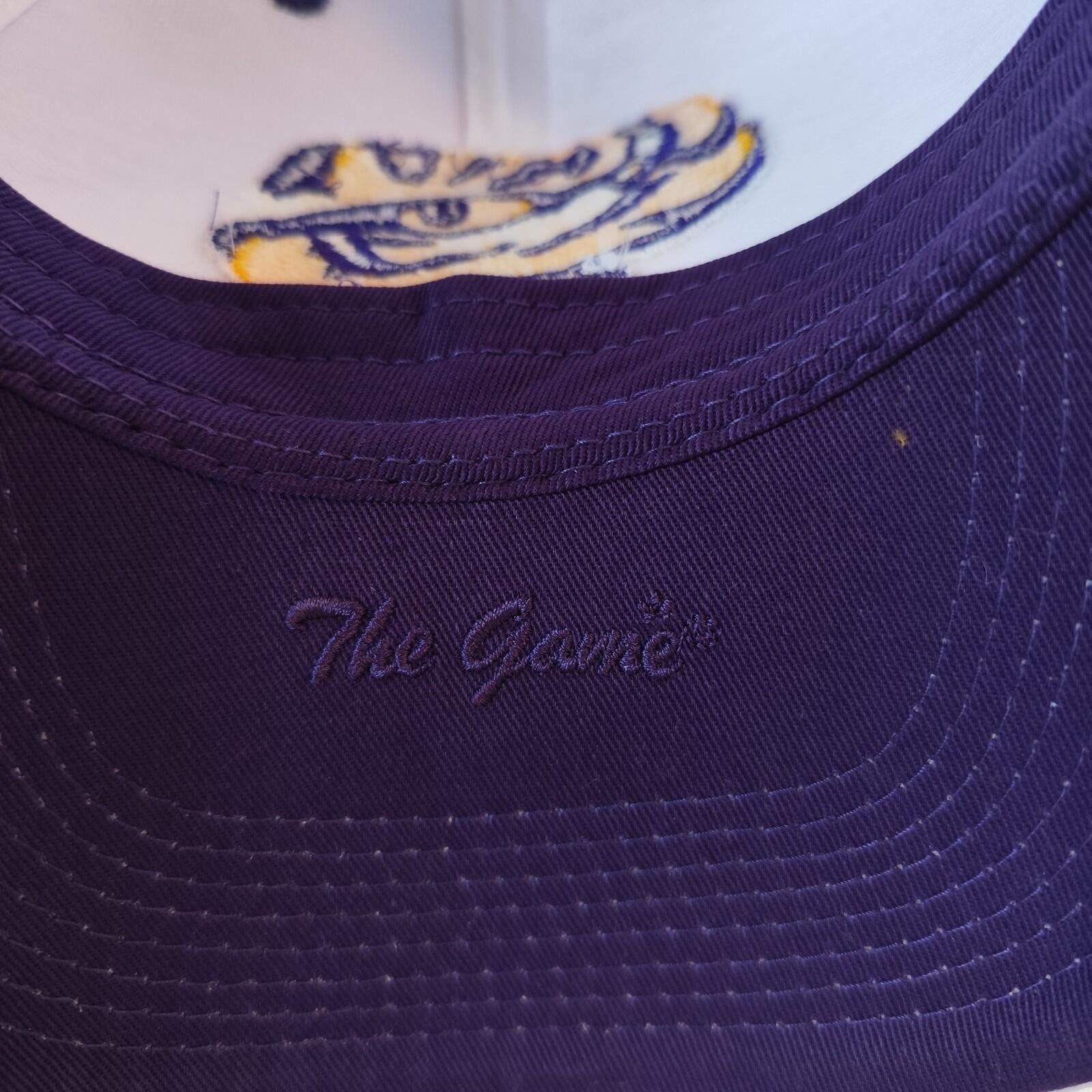 The Game The Game White LSU Tigers 5-Panel Trucker Adjustable Hat Size ONE SIZE - 8 Thumbnail