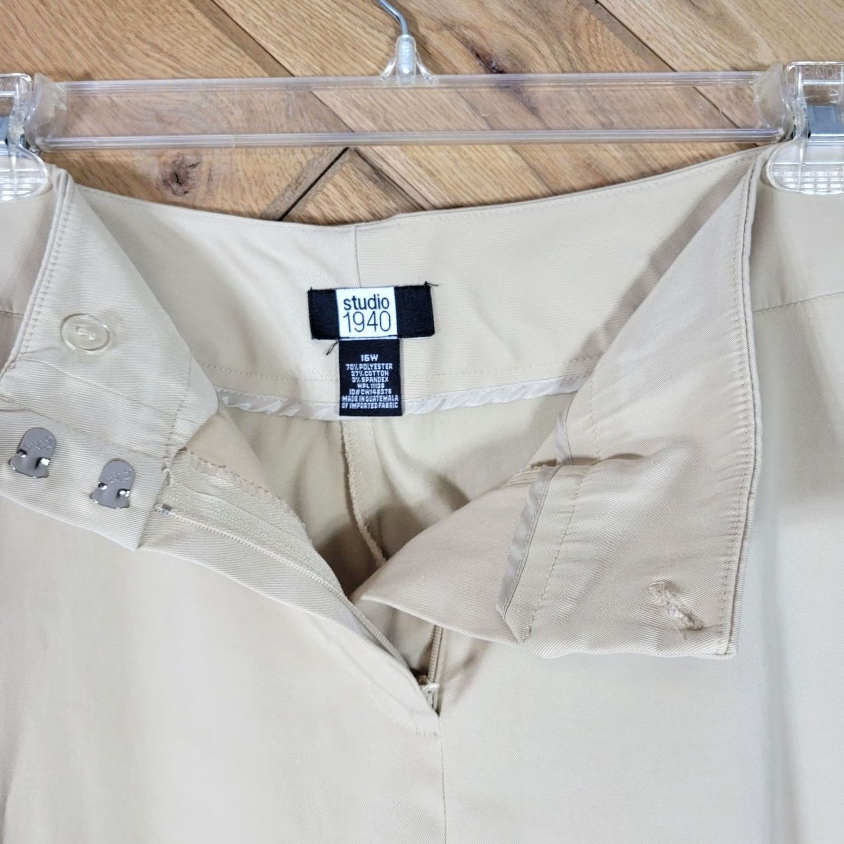 Vintage Studio 1940 Womens Beige Capri Pants Size 16W Size 38" / US 16 / IT 52 - 7 Thumbnail