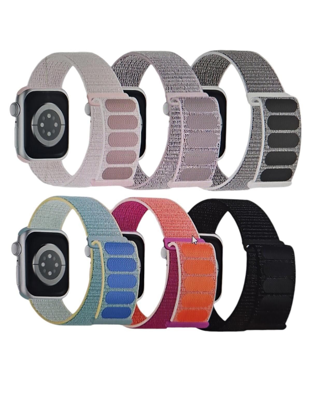 Other 6 Sport Nylon Bands Apple Watch Strap Ultra 9 8 7 6 5 4 3 SE Size ONE SIZE - 2 Thumbnail