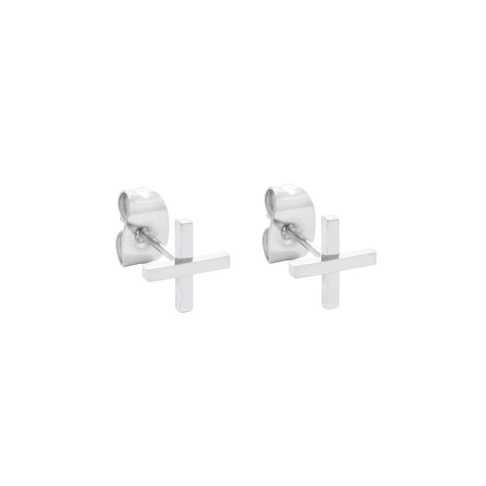 Jewelry Minimalist Cross Stud Earrings Size ONE SIZE - 2 Thumbnail