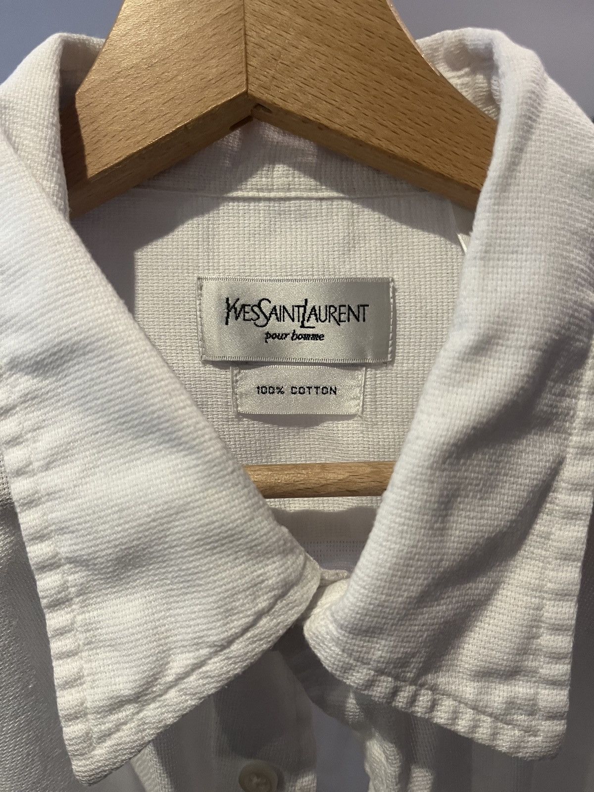 Yves Saint Laurent White Cotton Buttonup Shirt