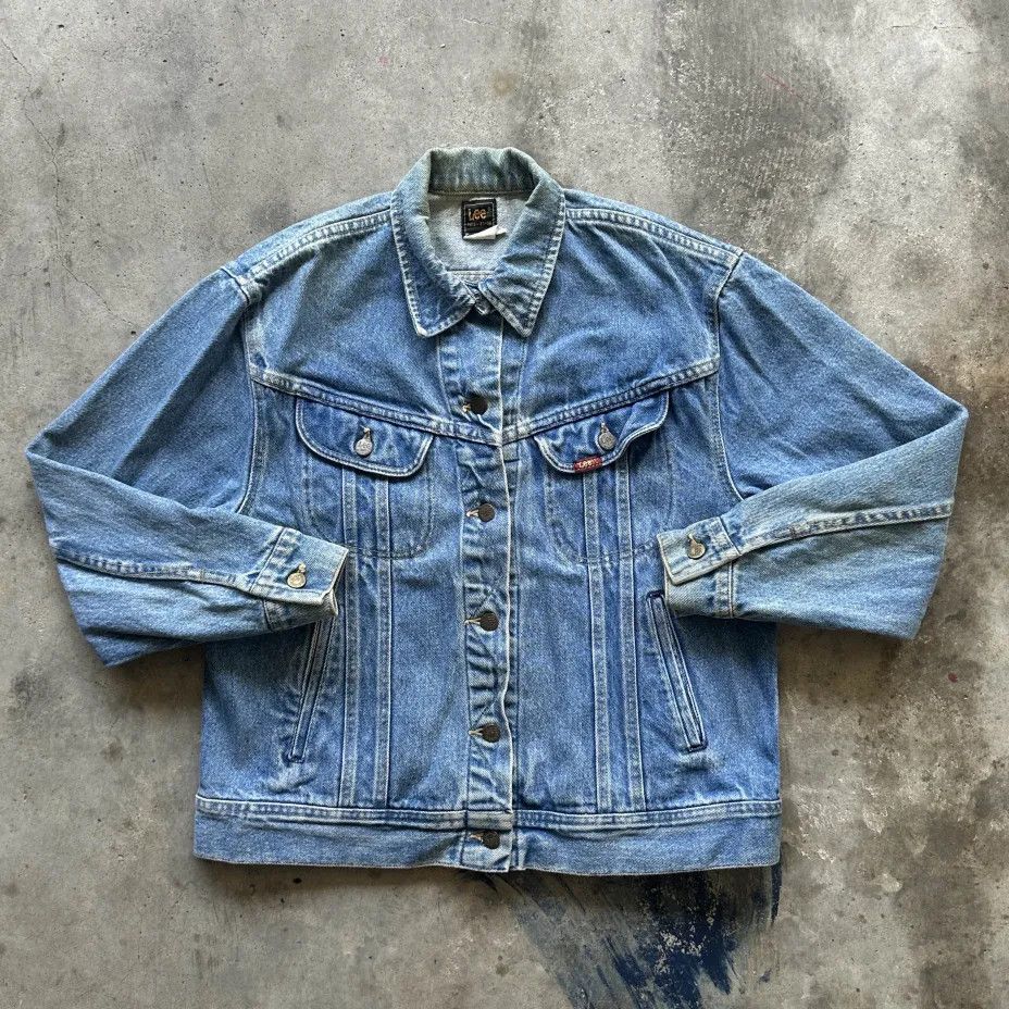 Lee Vintage 80s Lee MR Denim Jean Jacket Size Large Size US L / EU 52-54 / 3 - 1 Thumbnail