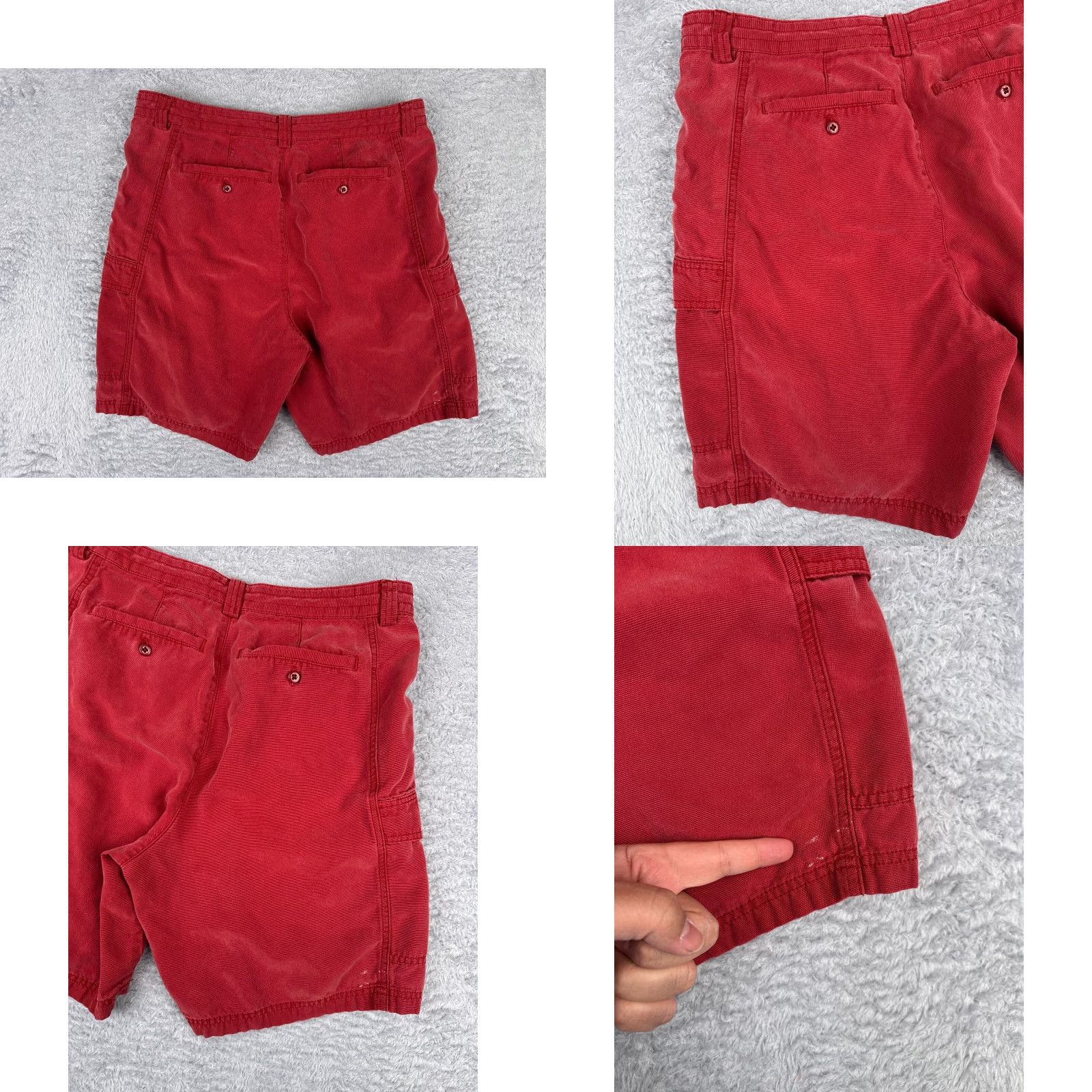 Tommy Bahama Tommy Bahama Shorts Men Red Cargo Cotton Tencel Blend Flat Front RELAX 36 34x8 Size US 36 / EU 52 - 10 Thumbnail