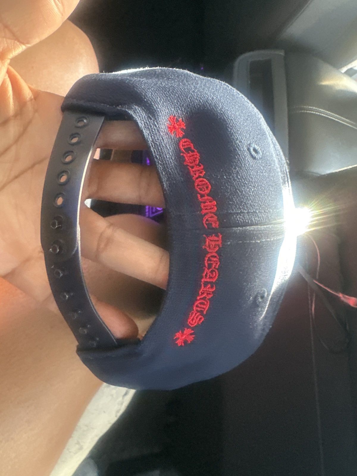 Chrome Hearts Chrome Hearts CH SnapBack Hat NAVY & RED BRAND NEW Size ONE SIZE - 4 Thumbnail