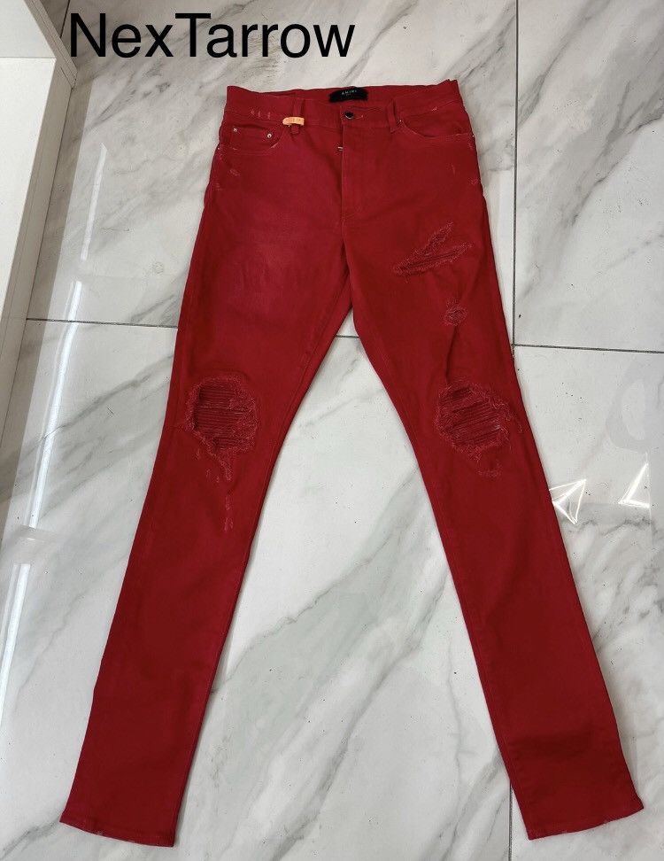 Amiri Amiri Red MX1 jeans 2412-Nextarrow Size US 30 / EU 46 - 1 Thumbnail