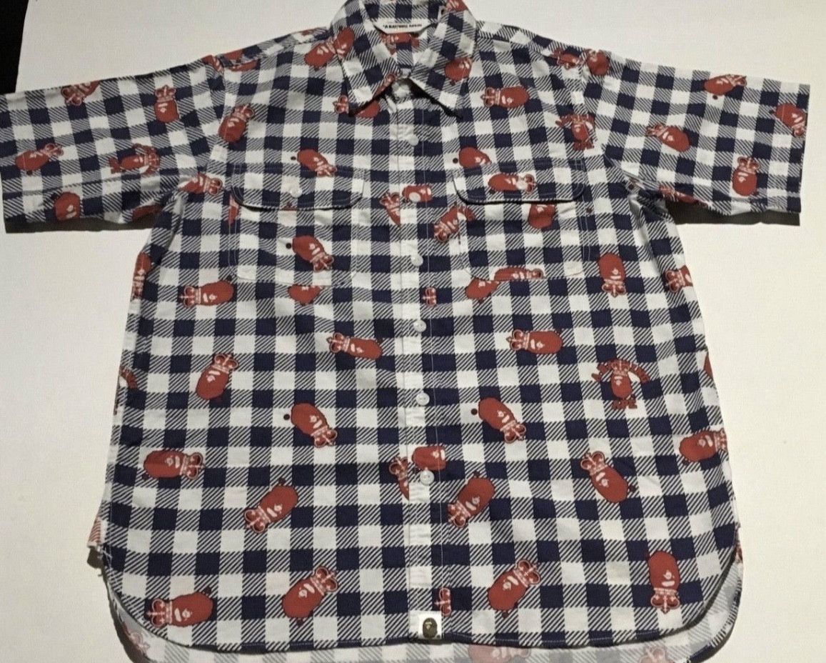 Bape Bape logo button up shirt Size US M / EU 48-50 / 2 - 1 Thumbnail