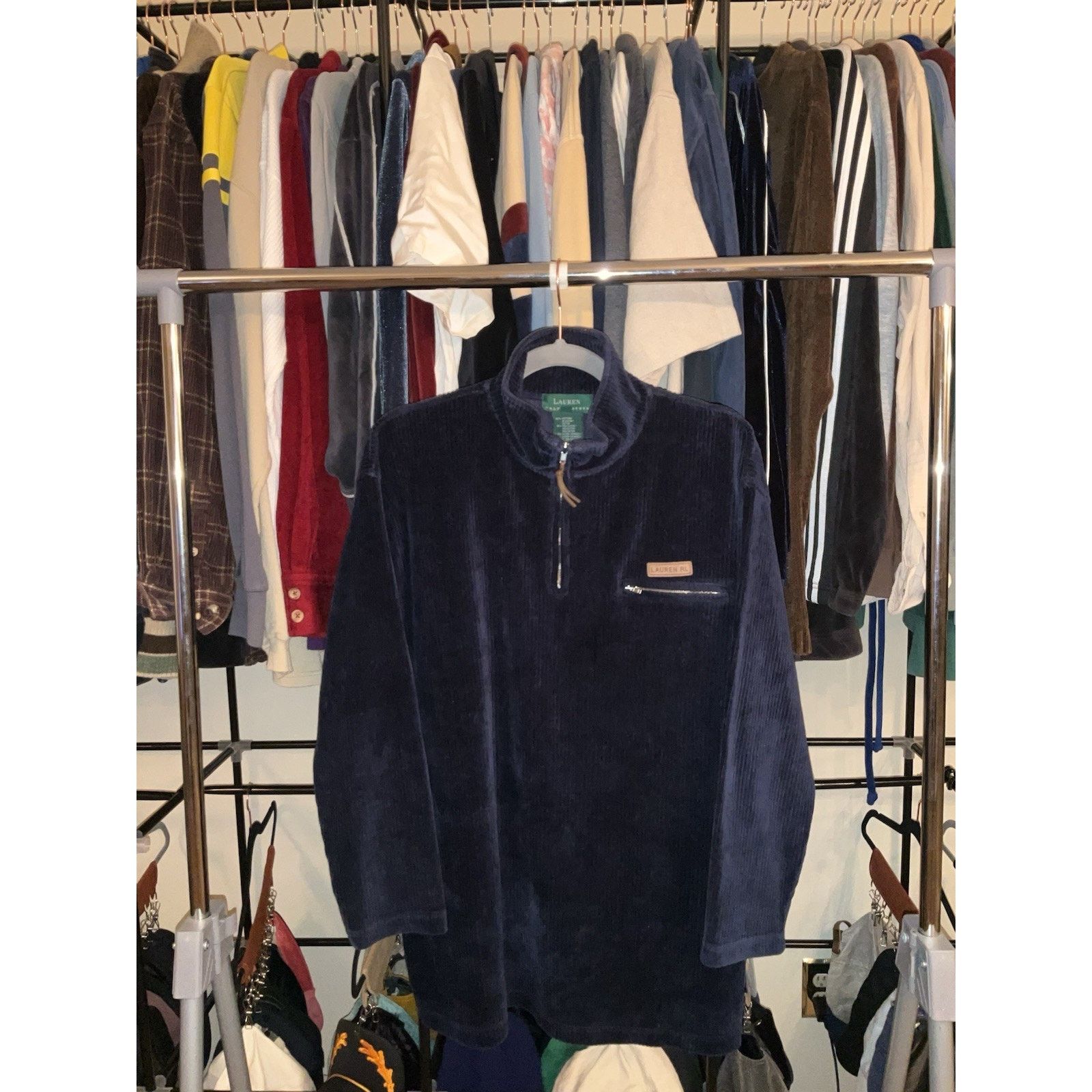 Polo Ralph Lauren RARE Vintage Polo Ralph Lauren Velvet Velour Dress Sweater Size US M / EU 48-50 / 2 - 1 Thumbnail