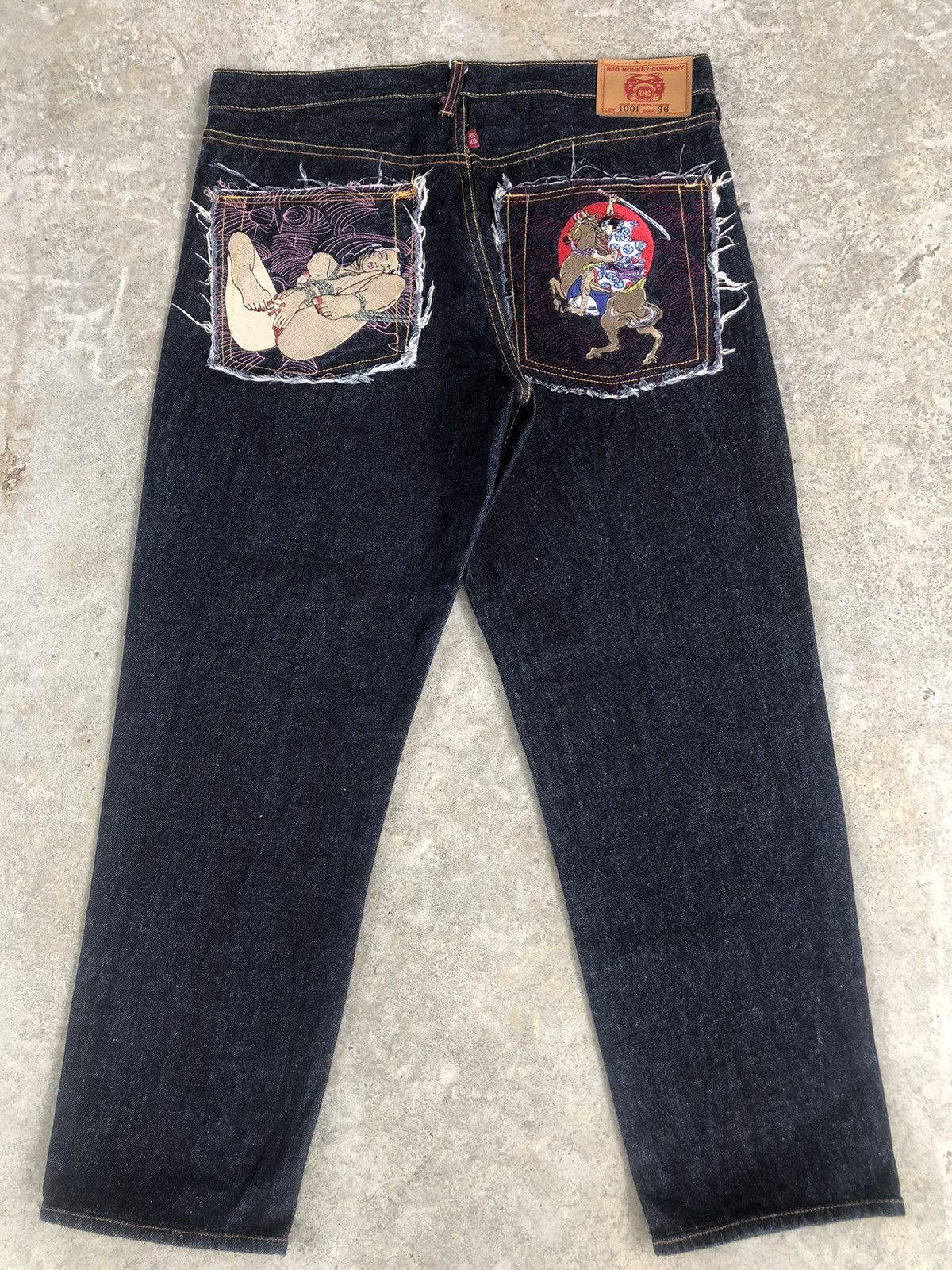 RMC Jeans Red Monkey Company Embroidered Naked Size US 36 / EU 52 - 1 Thumbnail