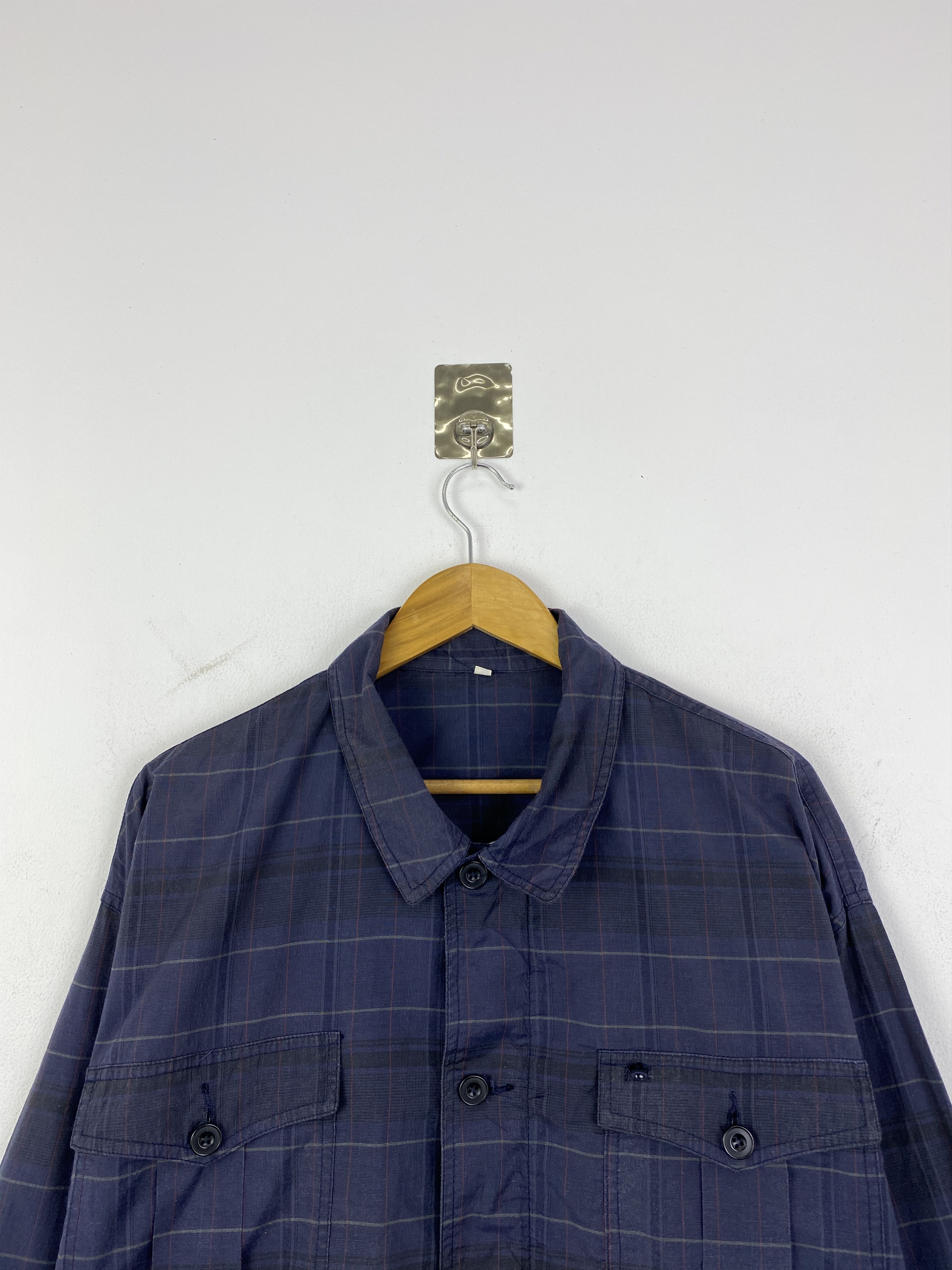 Japanese Brand Vintage Japanese Brand Plaid Workwear Chore Coat JA0206 Size US L / EU 52-54 / 3 - 3 Thumbnail