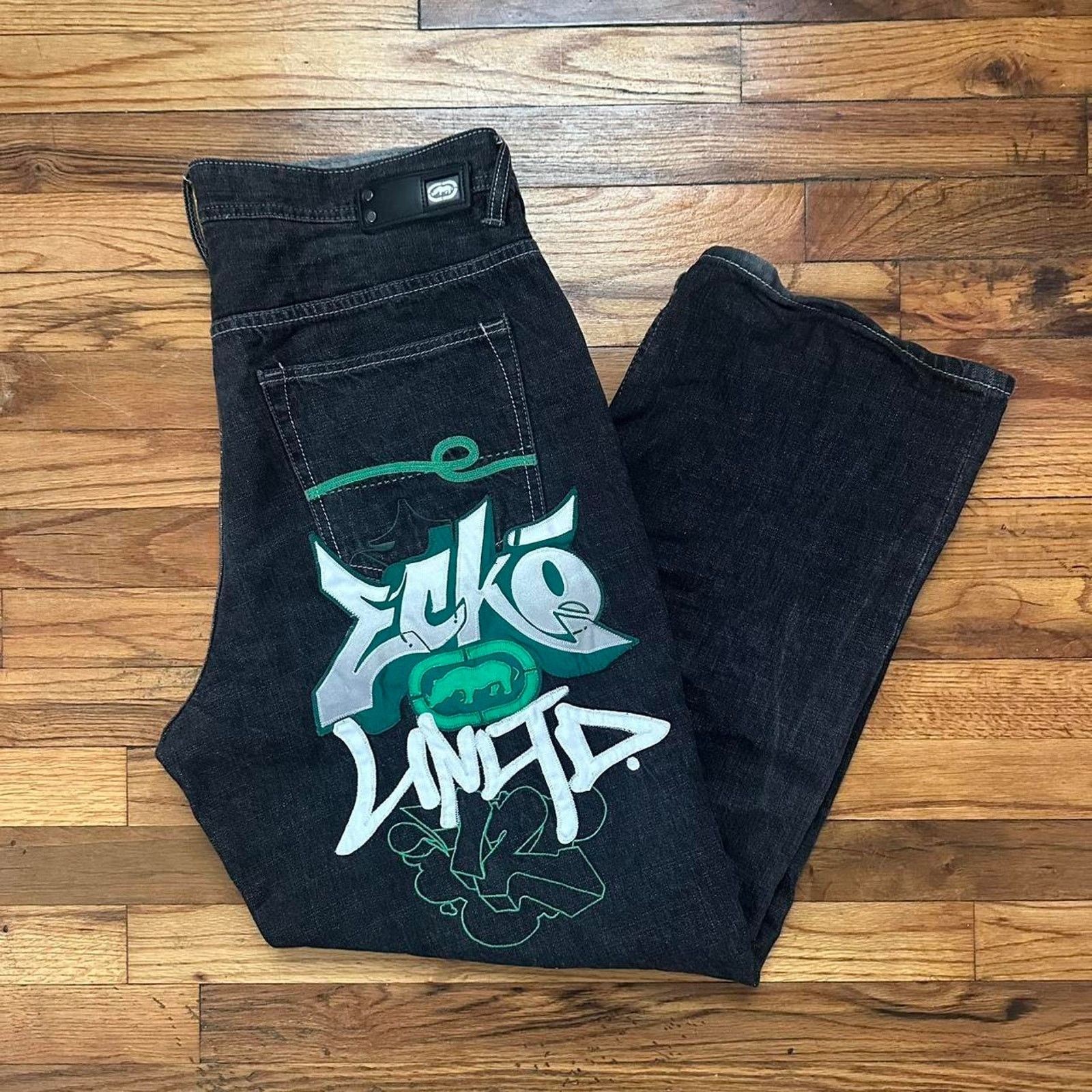 Ecko Unltd. × Vintage Rare Ecko Unltd Y2K Graffiti Baggy Jeans Skate 36x29 Size US 36 / EU 52 - 6 Thumbnail