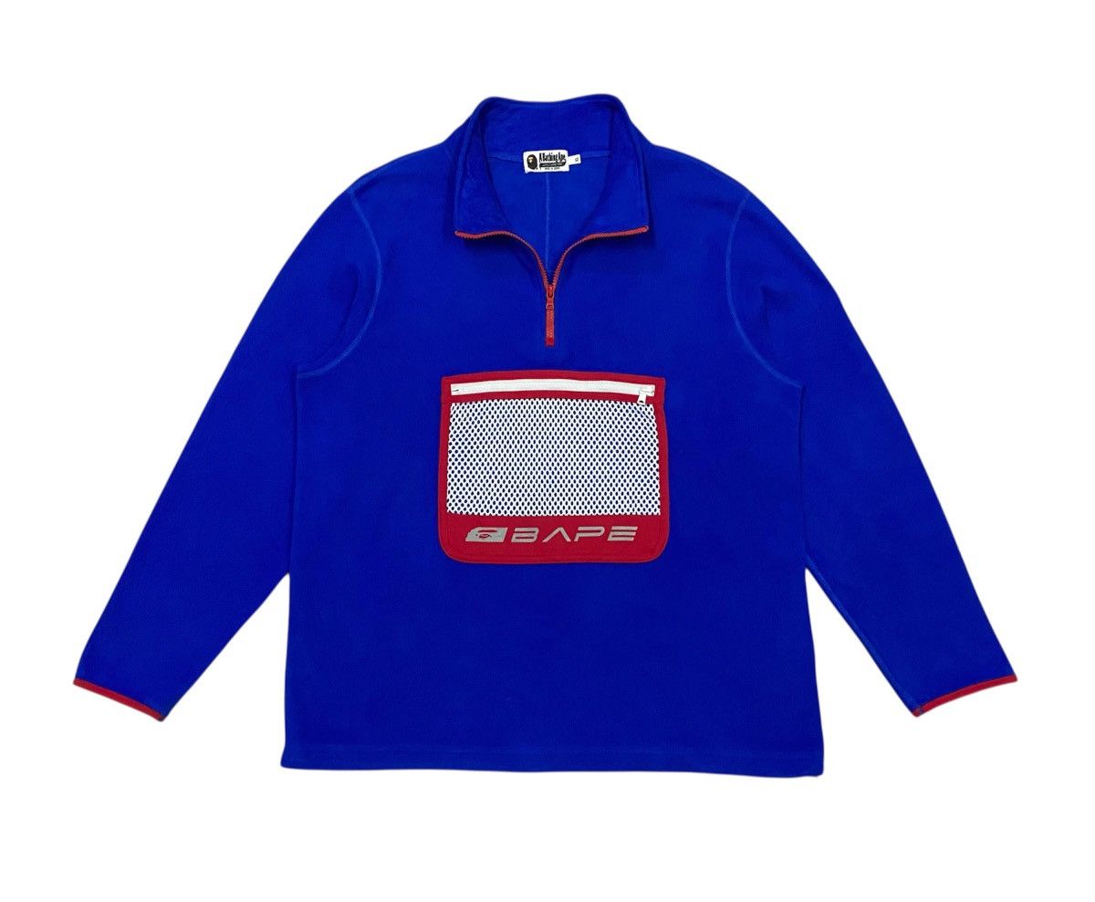Bape A Bathing Ape Fleece Pocket Haf Zip Sweatshirt Size US XL / EU 56 / 4 - 1 Thumbnail