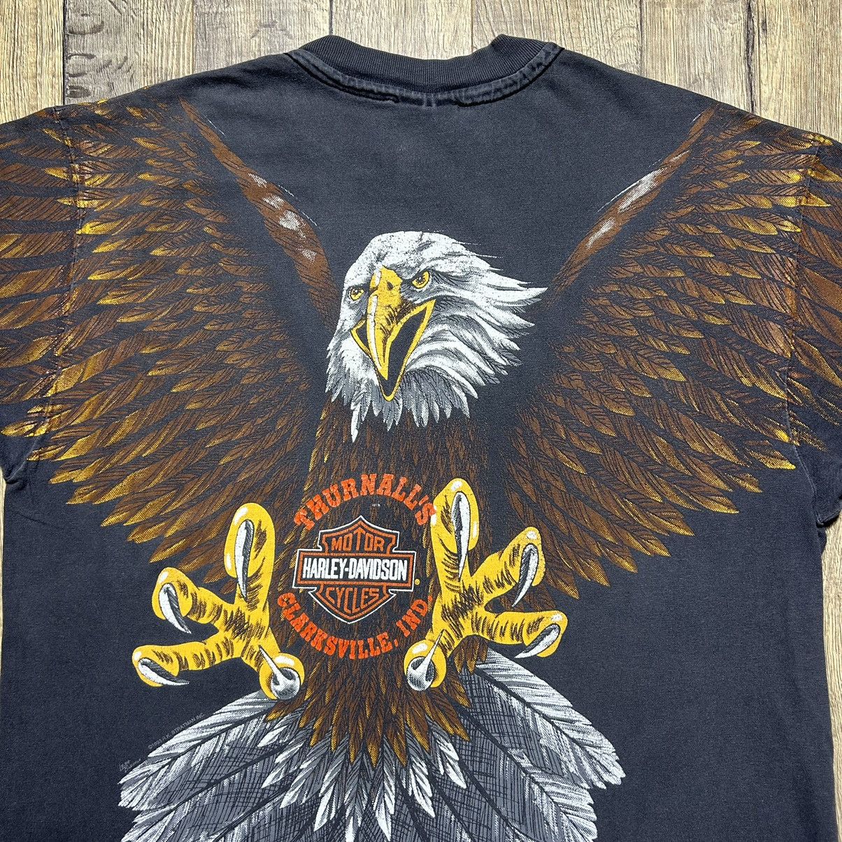 Harley Davidson × Vintage Vintage 1993 Harley Davidson T-Shirt Size Large AOP Print Size US L / EU 52-54 / 3 - 7 Thumbnail