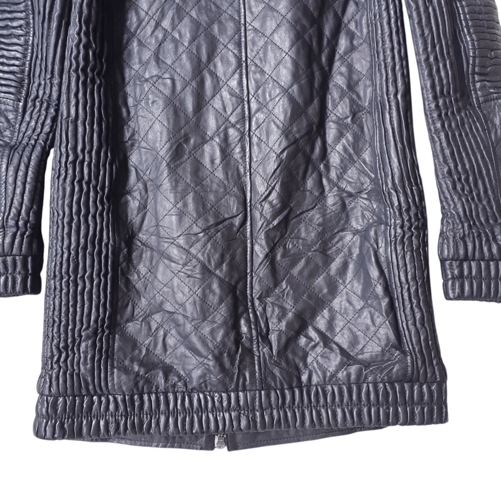 Enchantment Enchantement Japan Quilted Lambskin Leather Biker Jacket Size XS / US 0-2 / IT 36-38 - 9 Thumbnail