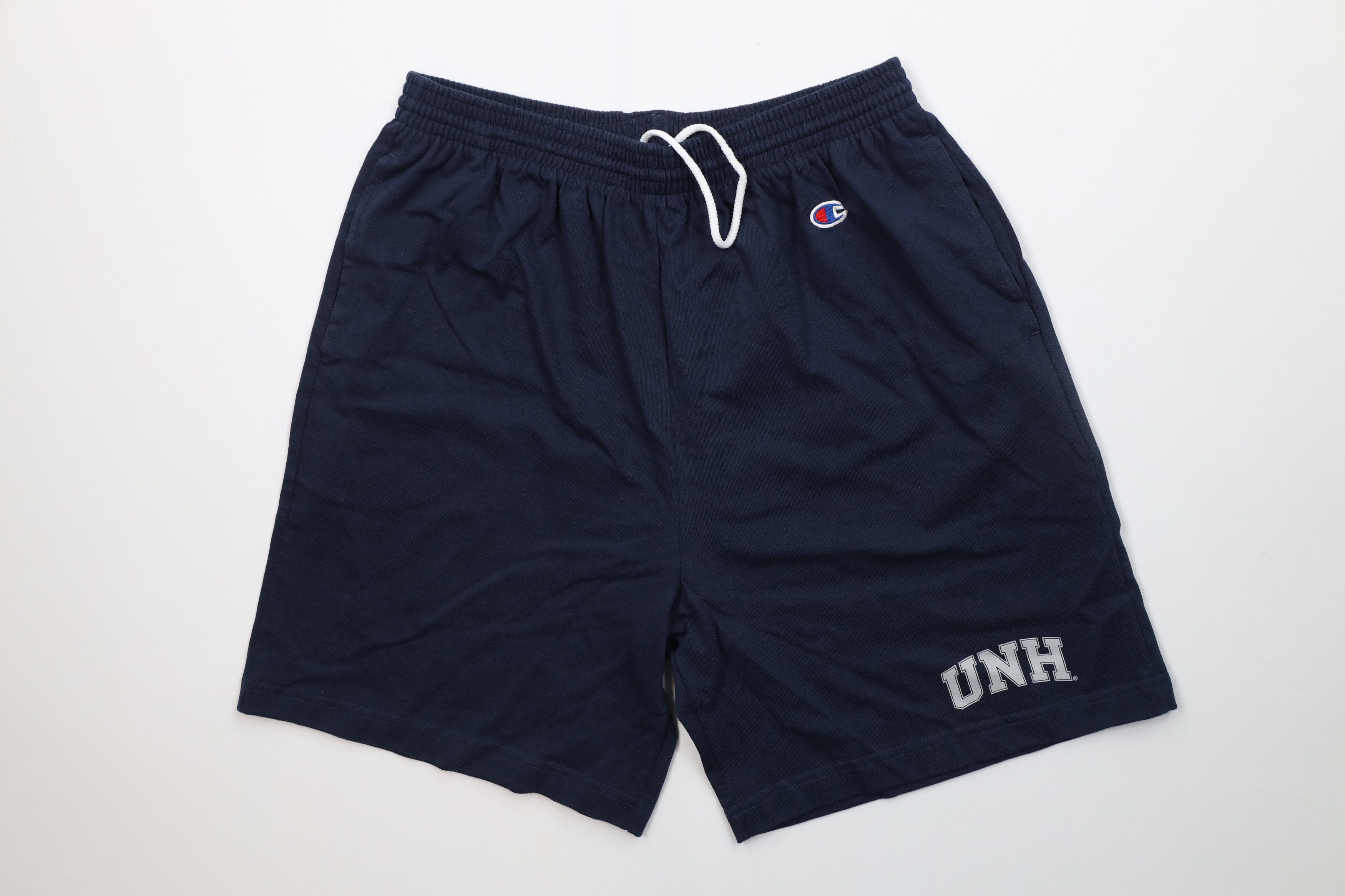 Champion Vintage 90s Y2K Champion of New Hampshire Shorts UNH Blue Size US 32 / EU 48 - 1 Thumbnail