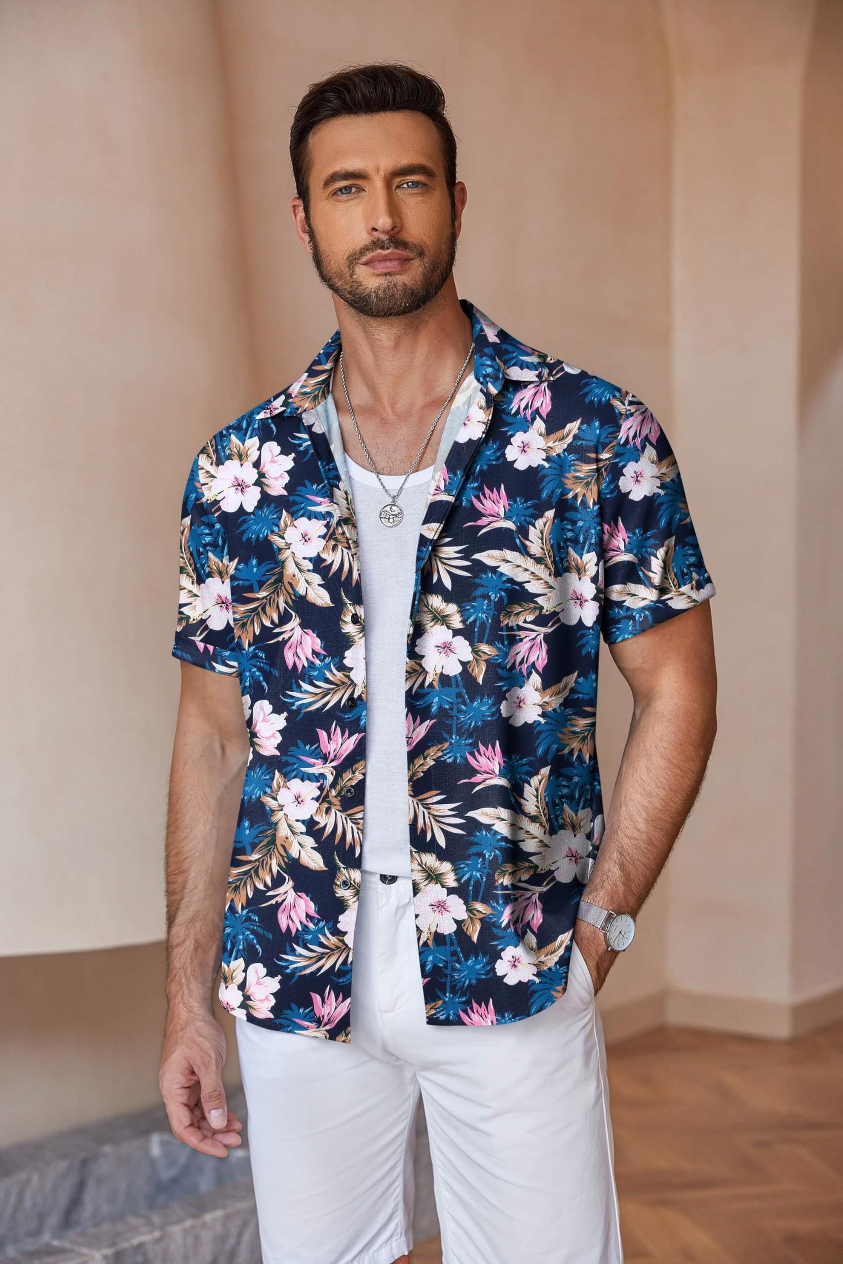 Other Men's linen beach summer shirt Size US L / EU 52-54 / 3 - 2 Thumbnail