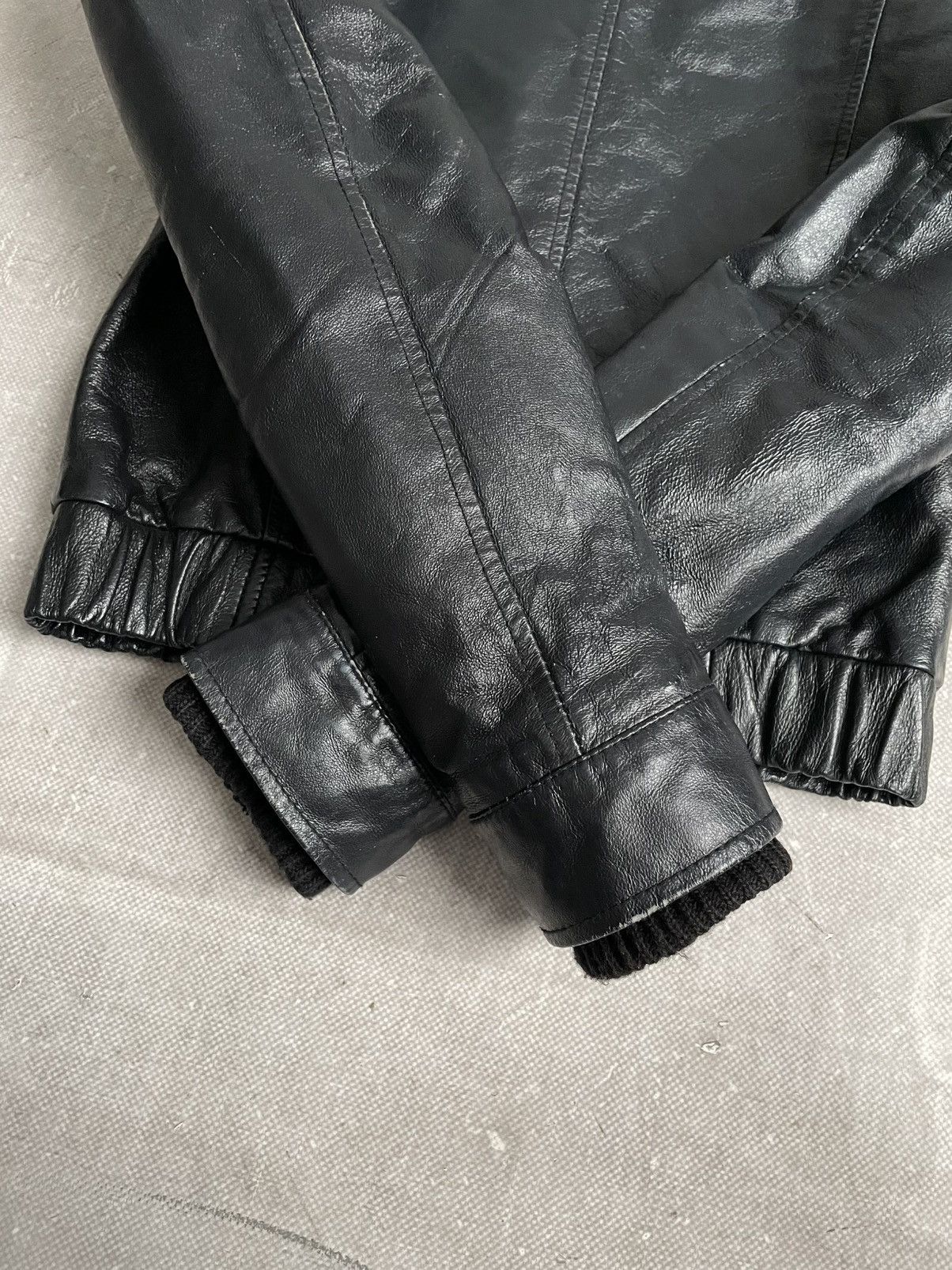 14th Addiction Avant garde slim leather Rick owens style leather jacket Size US XS / EU 42 / 0 - 8 Thumbnail