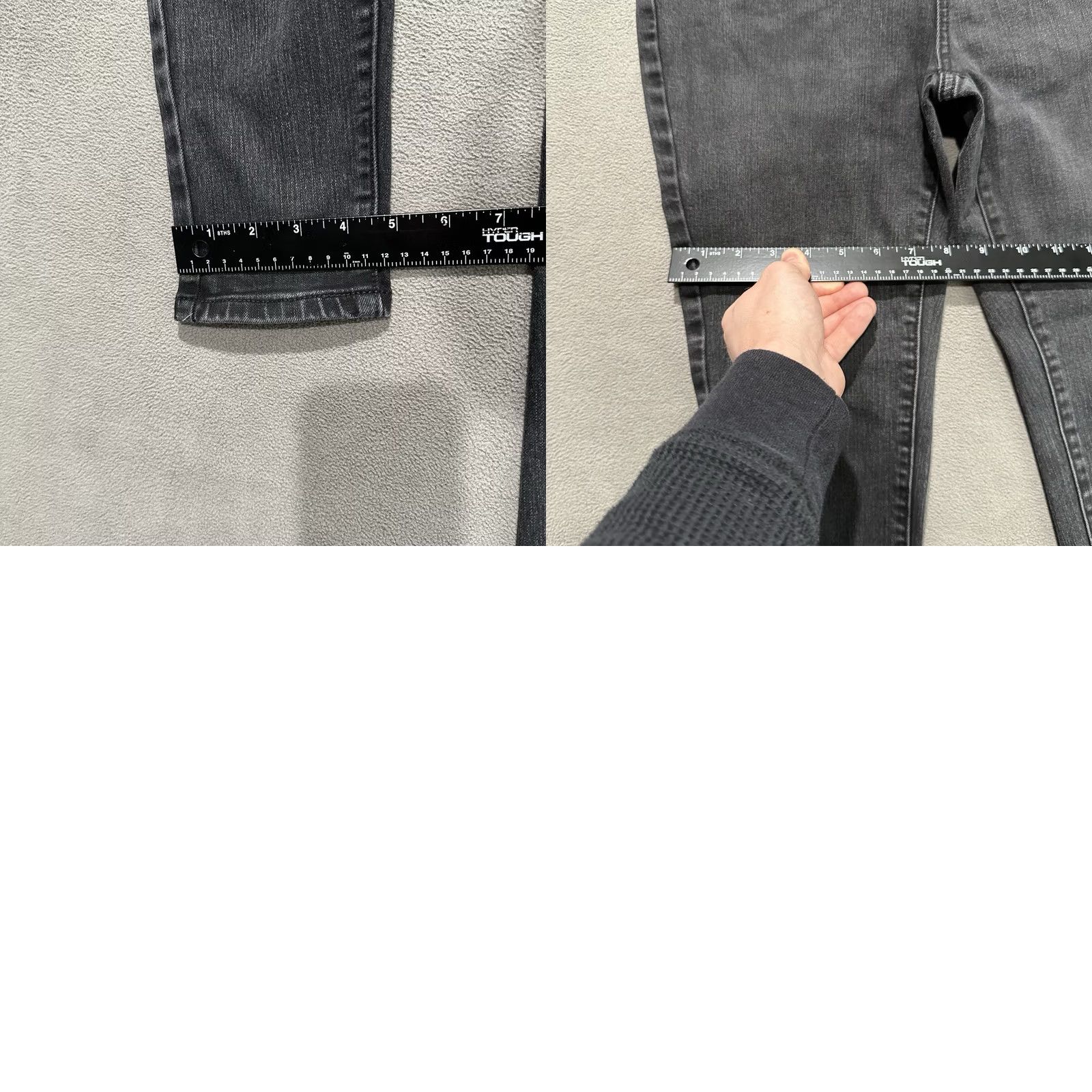 Vintage Time and Tru Jeans Womens Black Skinny Jeans Charcoal Wash Size 4 High Rise EUC Size 27" / US 4 / IT 40 - 8 Thumbnail