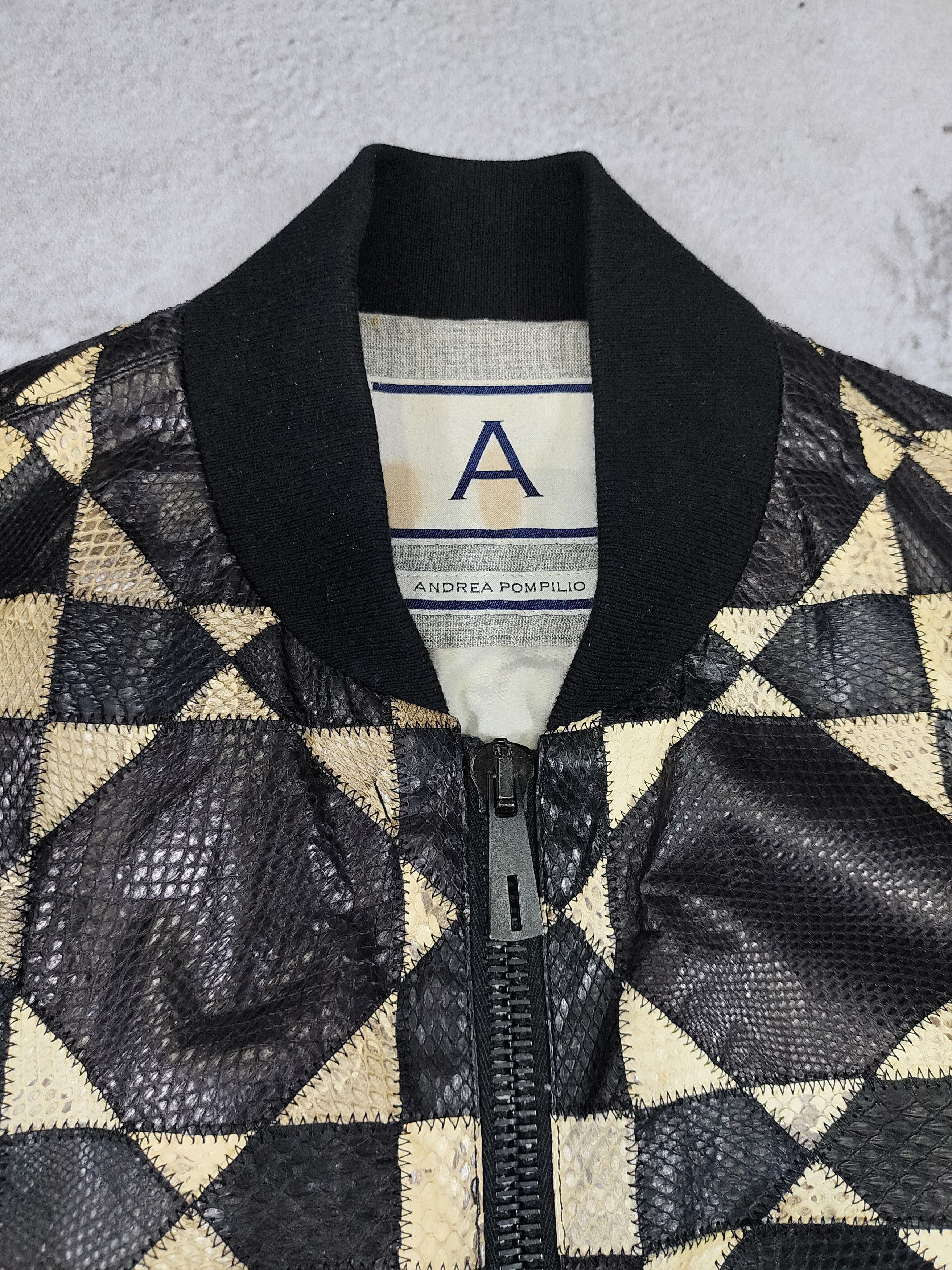 Andrea Pompilio Andrea Pompilio Snakeskin Geometric Pacthwork Archive Bomber Size US M / EU 48-50 / 2 - 11 Thumbnail