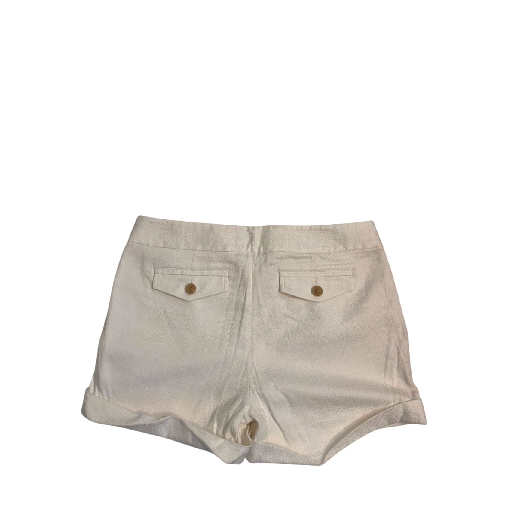 Banana Republic Banana Republic Women's White Button Shorts Size 16 Lined Cuffed Flat Front Size 38" / US 16 / IT 52 - 5 Thumbnail